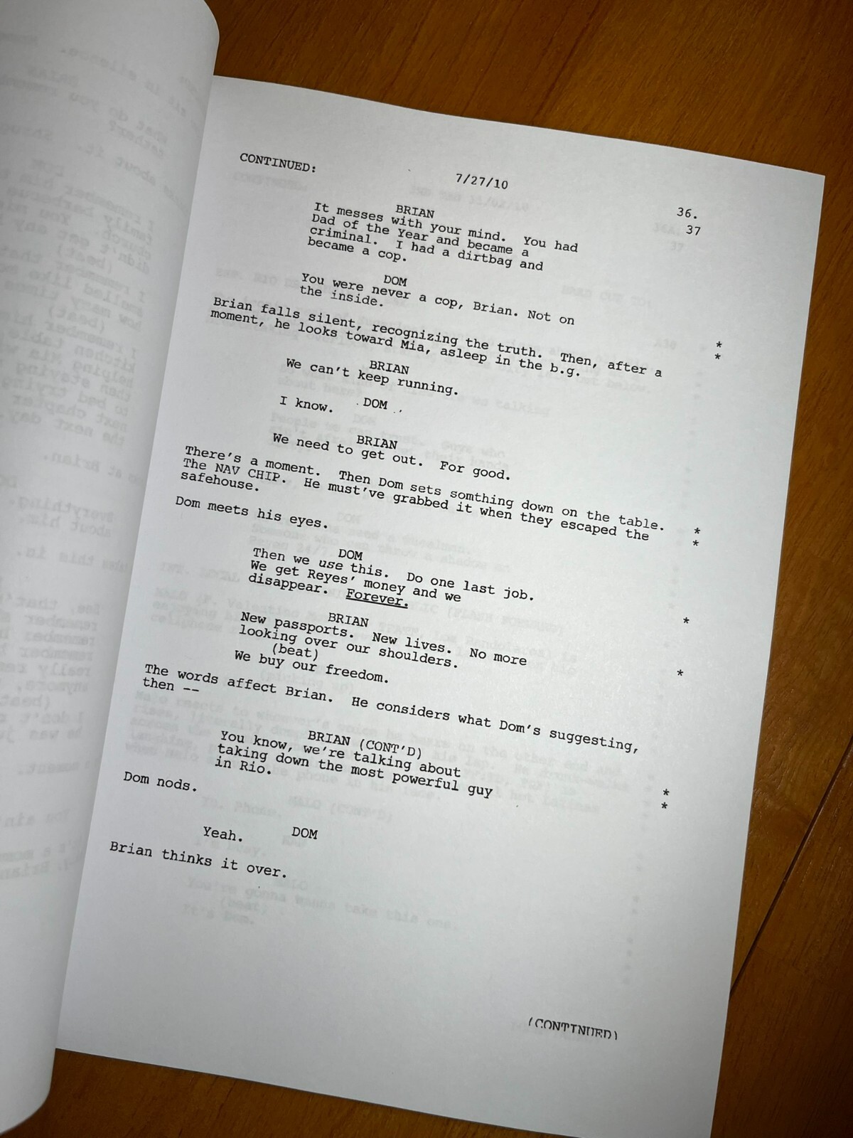 Fast Five Script Signed- Autograph Reprints- 136 Pages- Fast and Furious 5