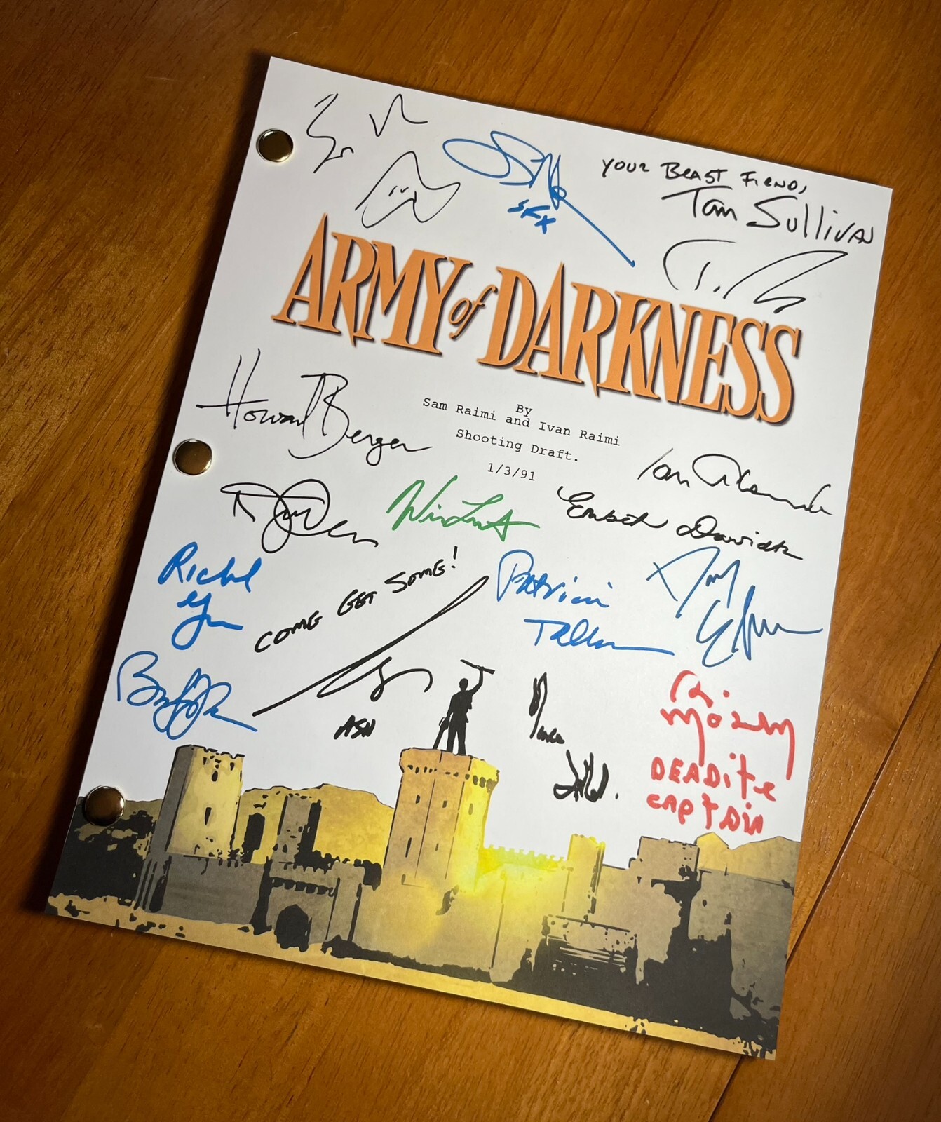 Evil Dead Trilogy Scripts Signed- Autograph Reprints- Horror- :) – The Evil Dead
