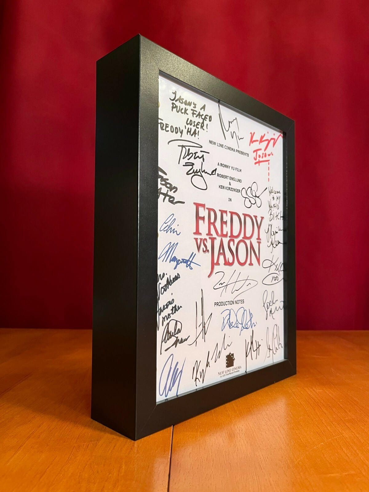 Freddy vs Jason Production Notes- Cast-Signed- Autograph Reprints- Press Kit