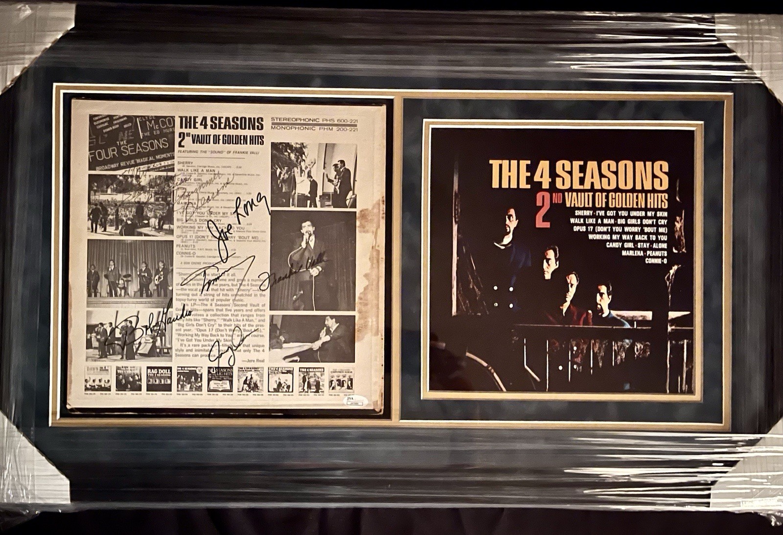 Frankie Valli Four Seasons Autographed Album By All 4 +2 Members Rare JSA