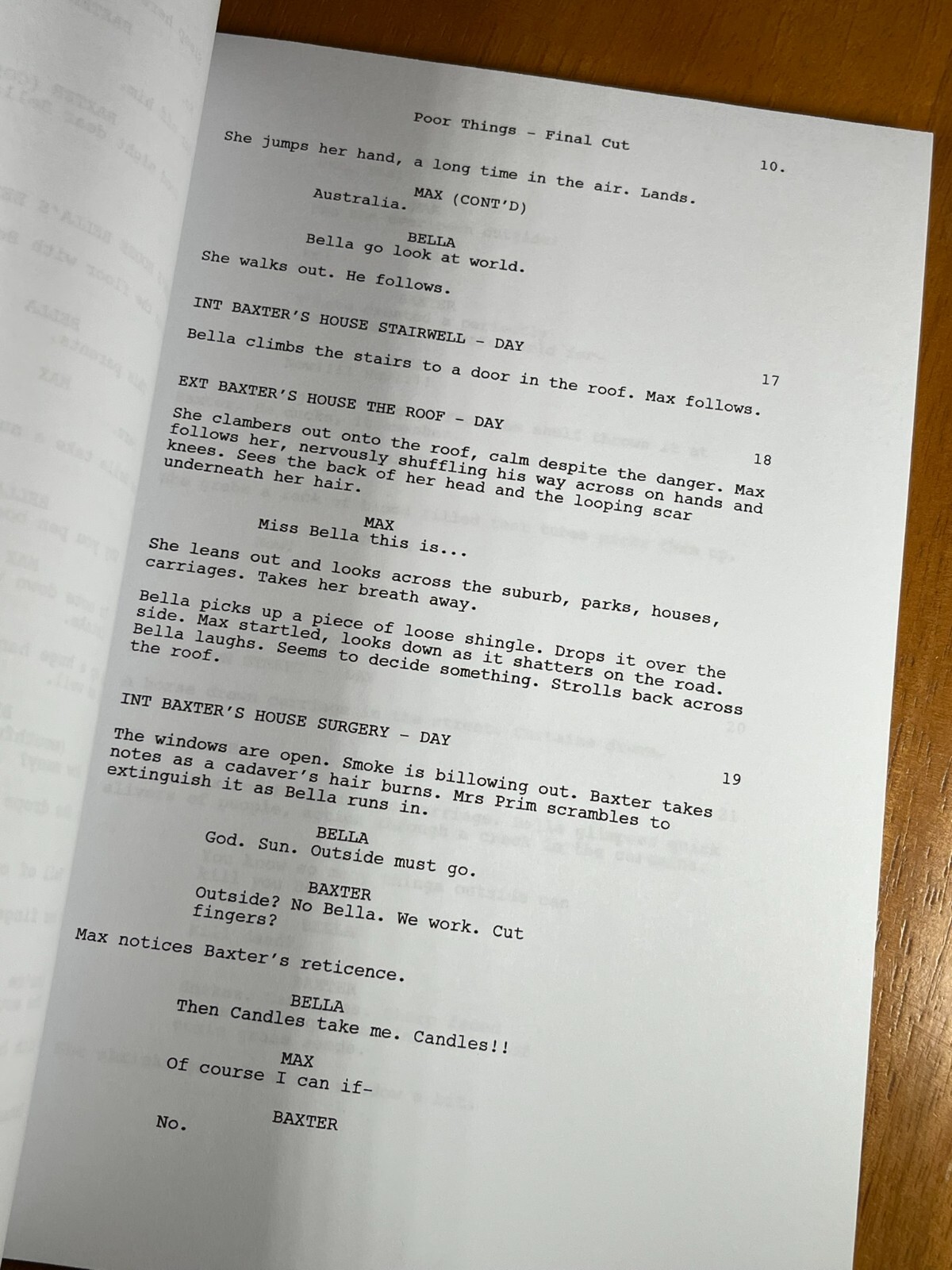 Poor Things Script Signed- Autograph Reprints- Emma Stone, Willem Dafoe