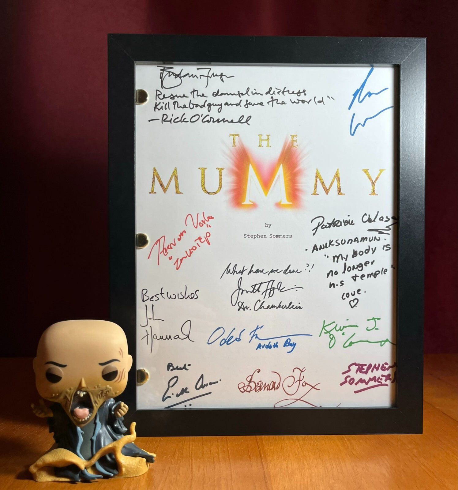 The Mummy Script Cast-Signed – Autograph Reprints – Brendan Fraser – Mummy 1999