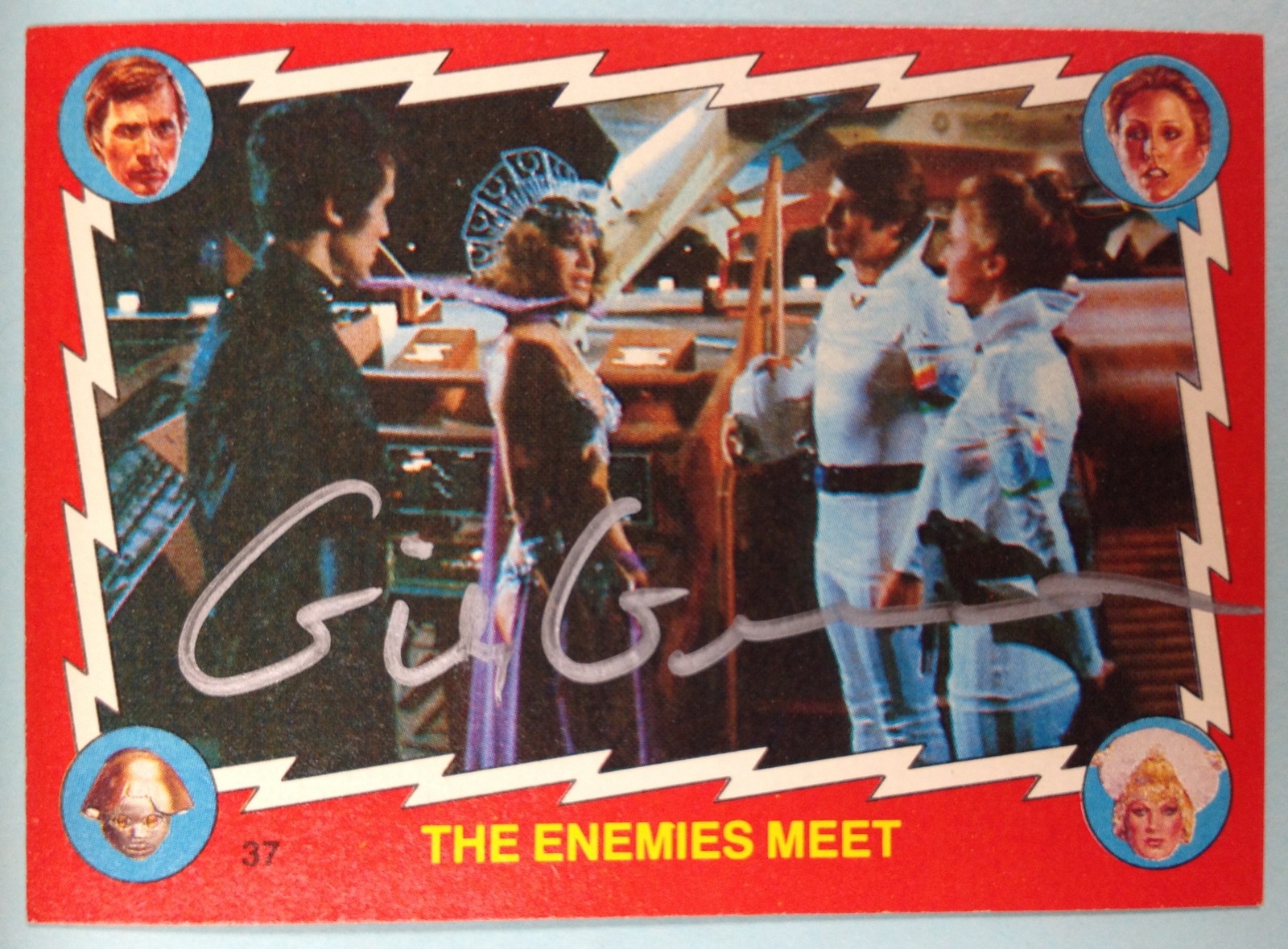 Gil Gerard Signed Buck Rogers Card #37 1979 Witnessed in-Person Signature COA