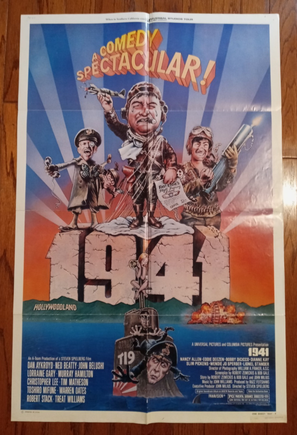 1941 (1979) Style F John Belushi Folded 27×41 Original 1 Sheet Movie Poster