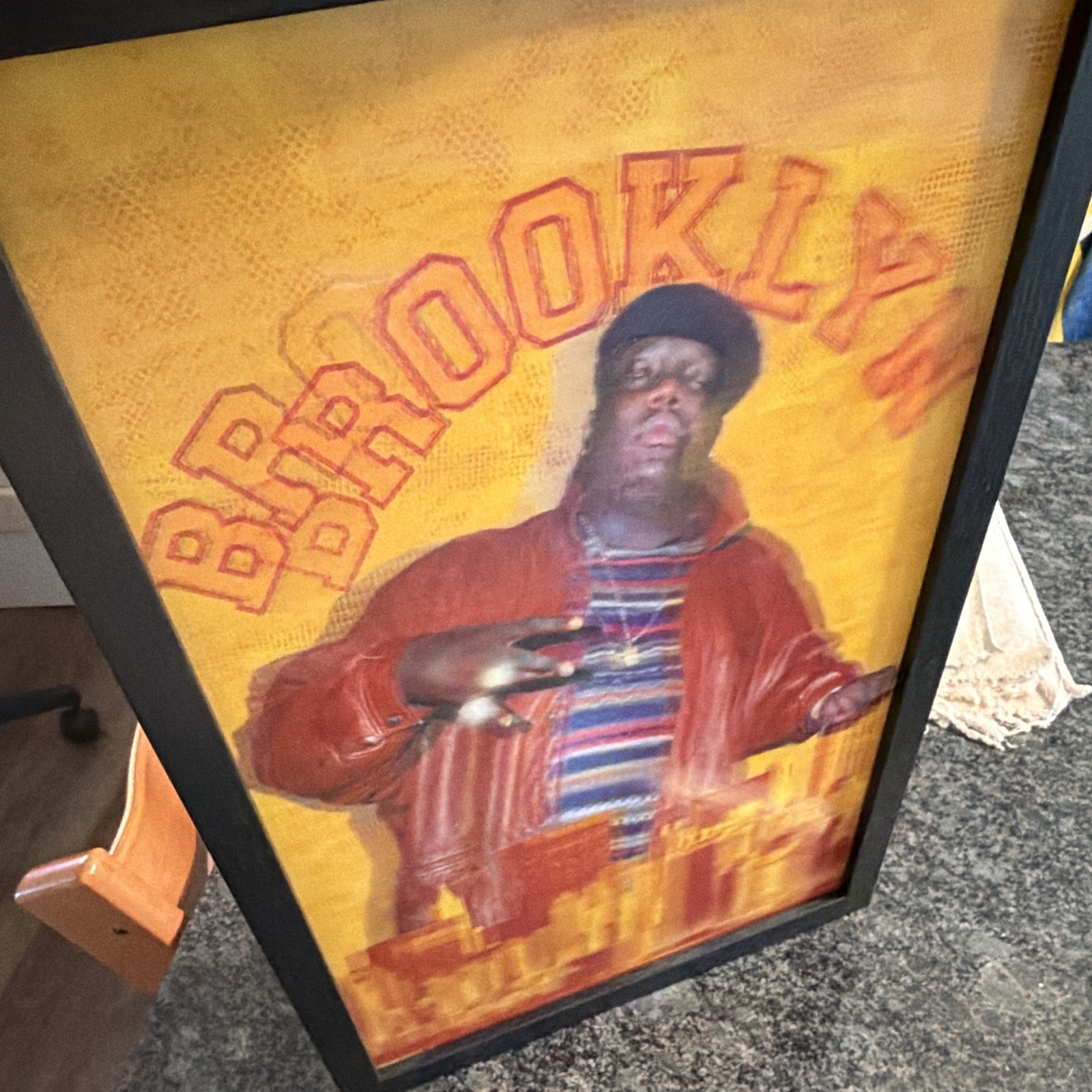 Notorious BIG Biggie Smalls 3D Brooklyn Framed Wall Art Poster NEW 12×18