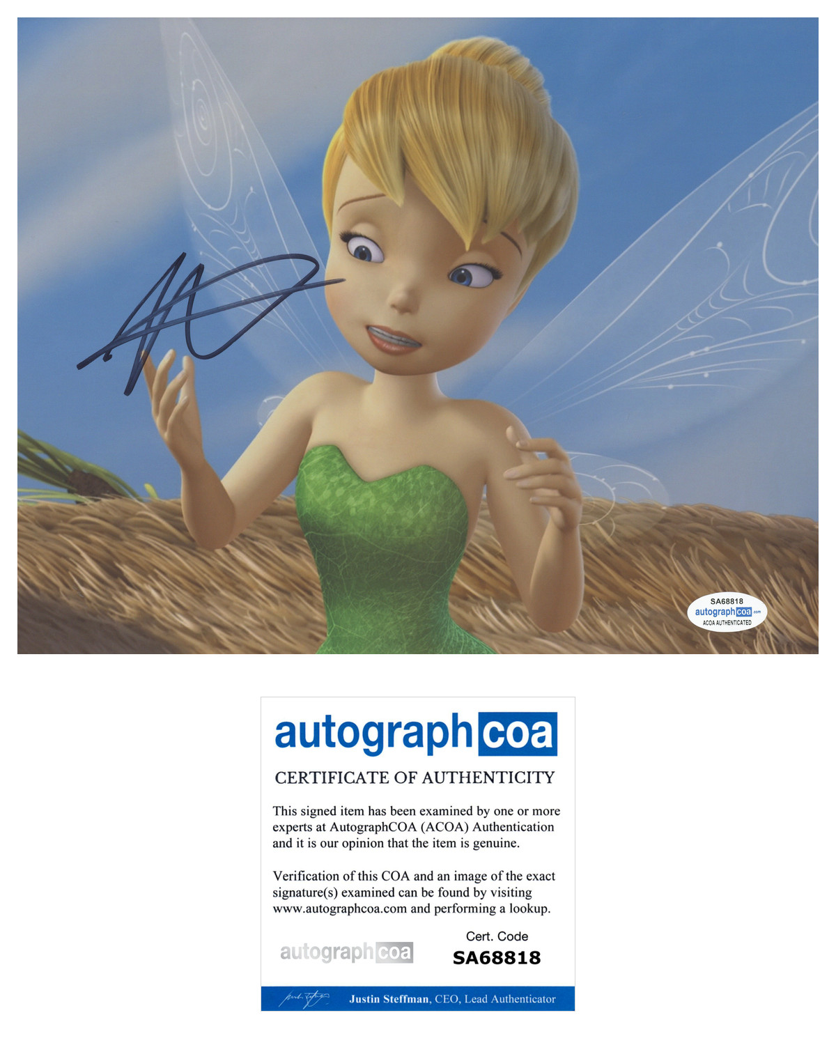 Mae Whitman Signed Autograph 8×10 Photo Tinker Bell Actress ACOA COA