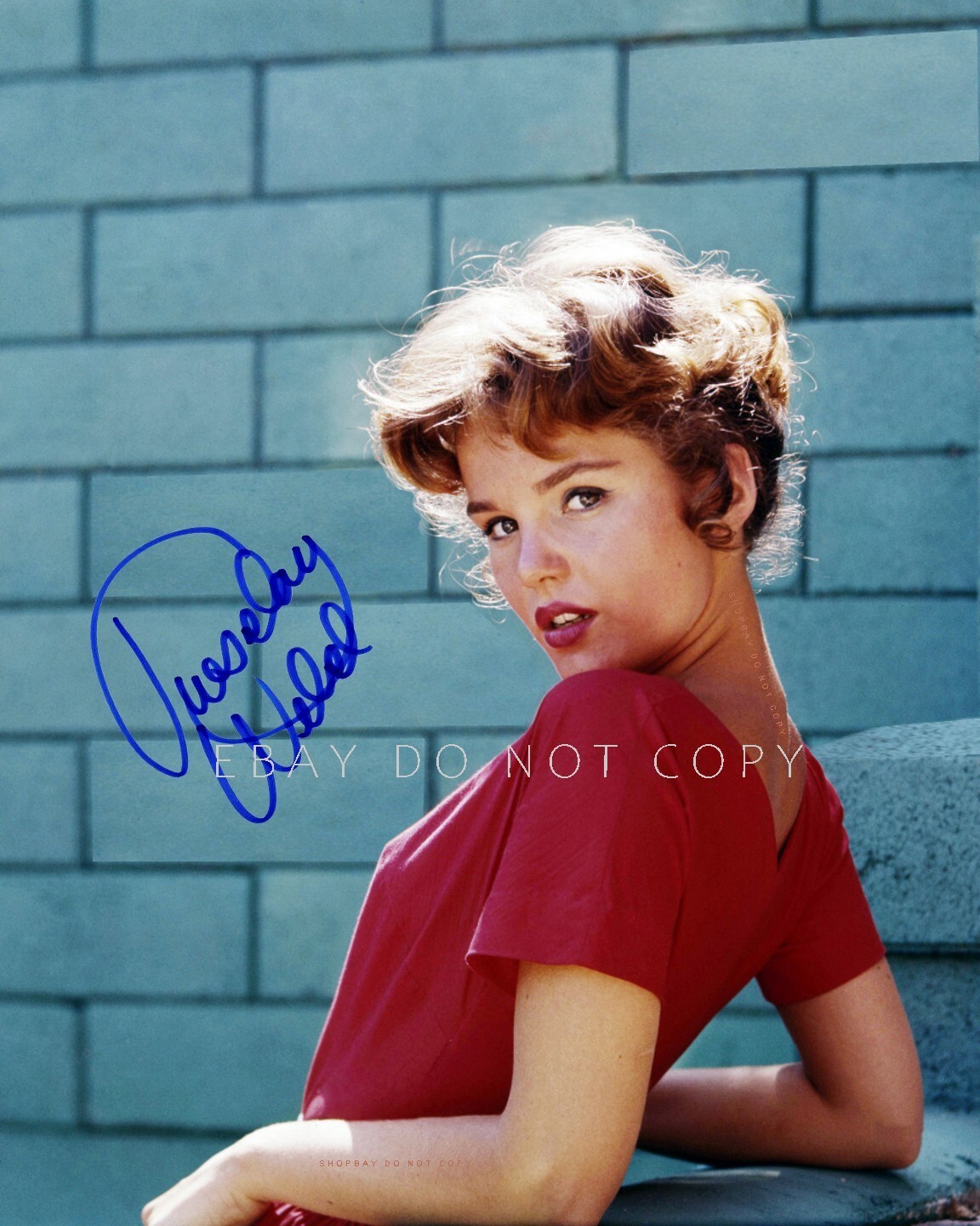 TUESDAY WELD SIGNED in Blue Ink 1962 Golden Globe Award One of a Kind 8X10 PHOTO