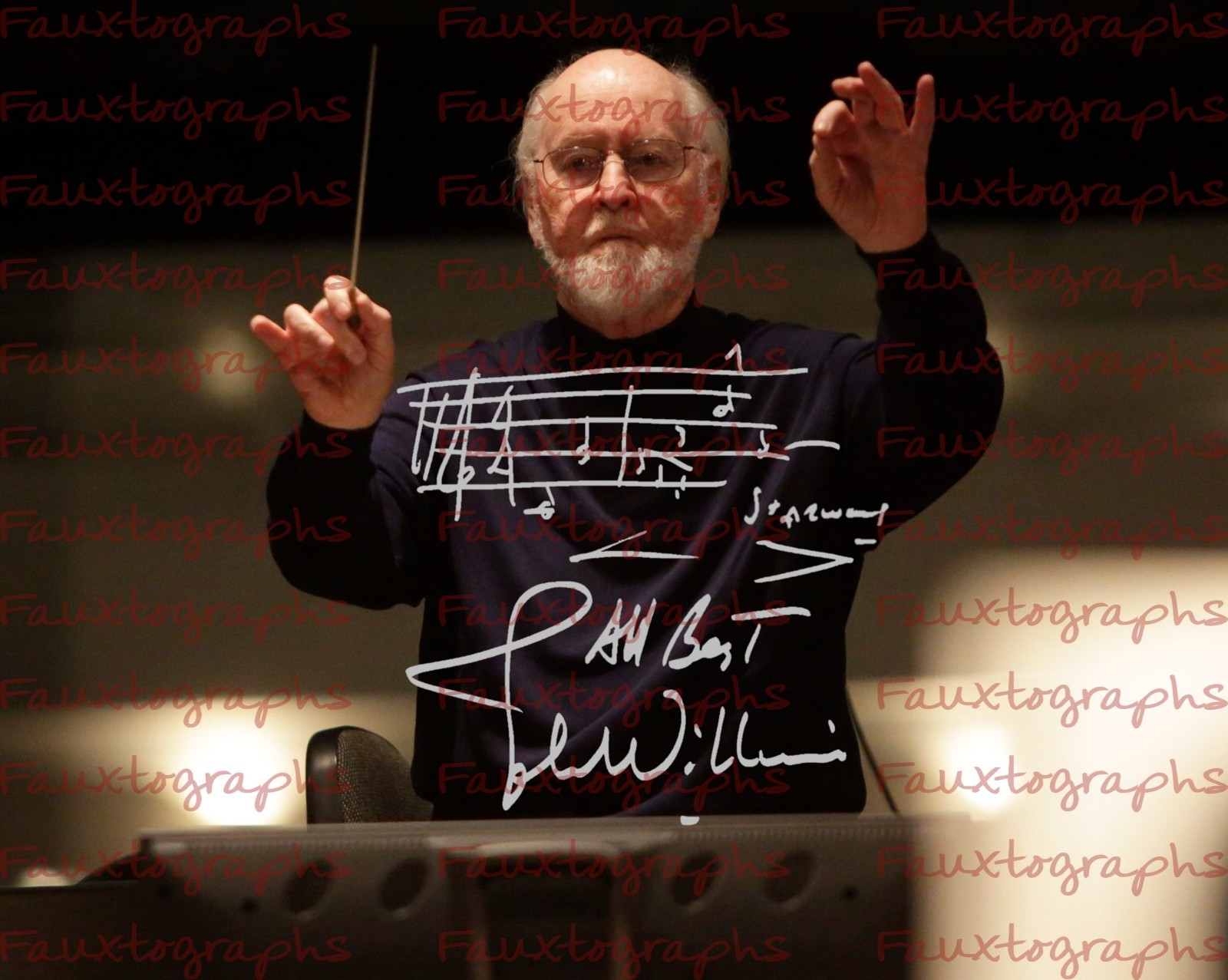 JOHN WILLIAMS Signed 8×10 STAR WARS Autograph! REPRINT! Superman & Jaws COMPOSER