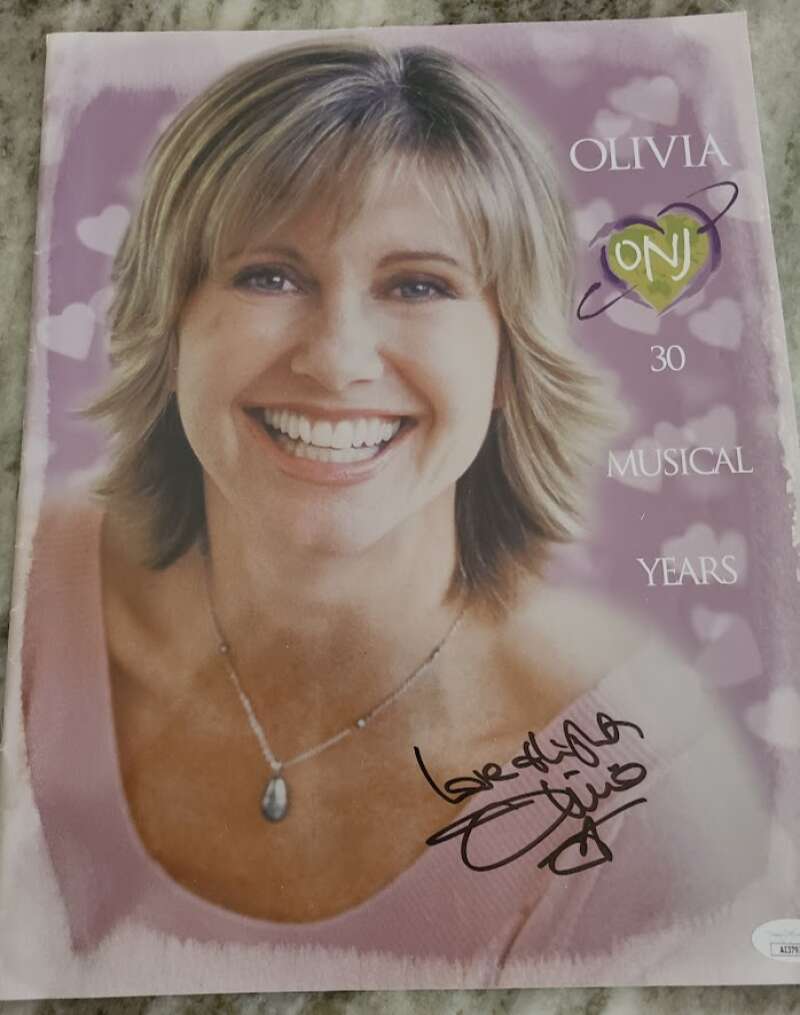 Olivia Newton John JSA Coa Signed 11×14 30 Musical Years Book Autograph
