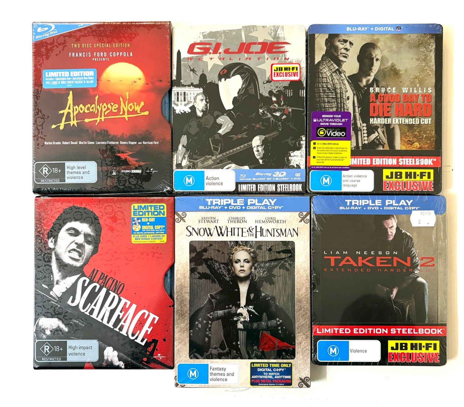 Australia steelbooks bluray. New.