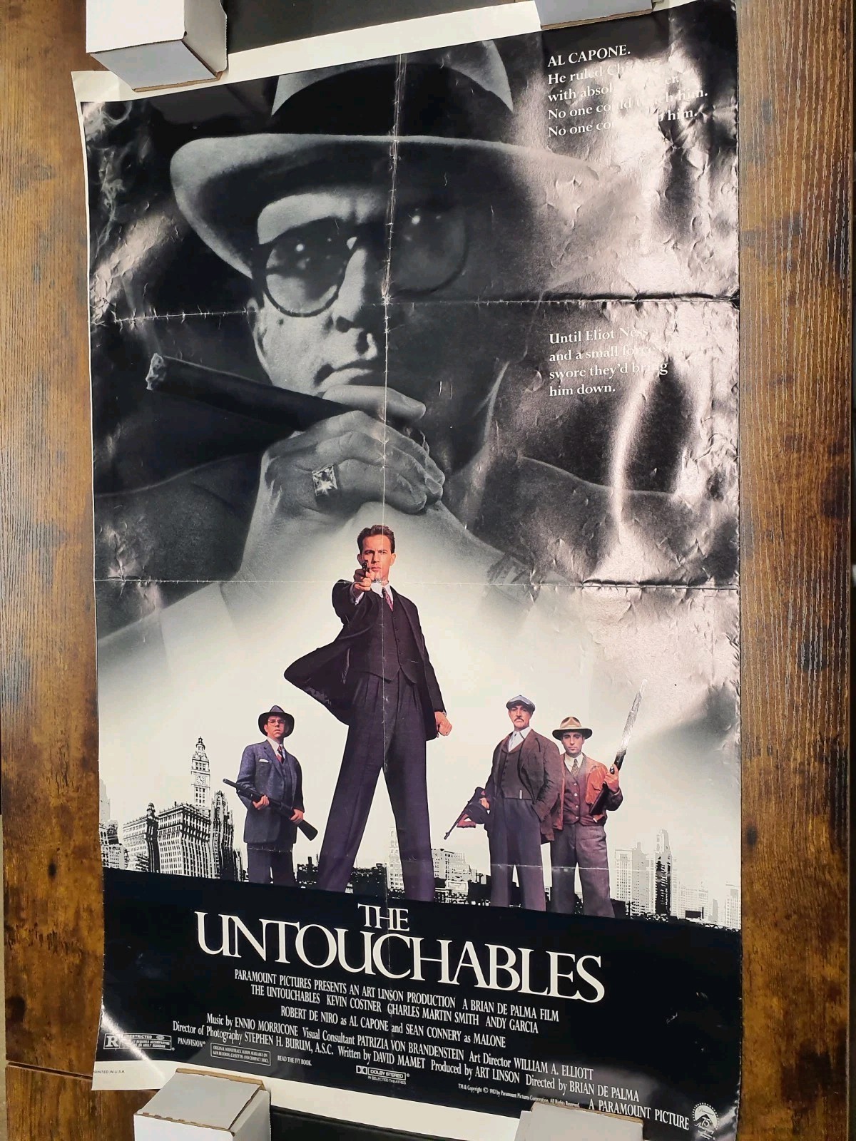 original 1987 THE UNTOUCHABLES Movie Poster 27×40 – KEVIN COSTNER ( TL26 )