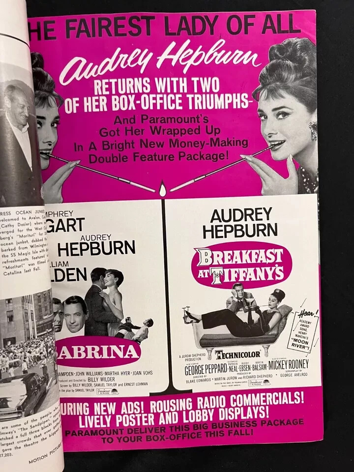 5 Motion Picture Herald 1965 PINOCCHIO SPACE War Zombie Audrey Hepburn FU MANCHU