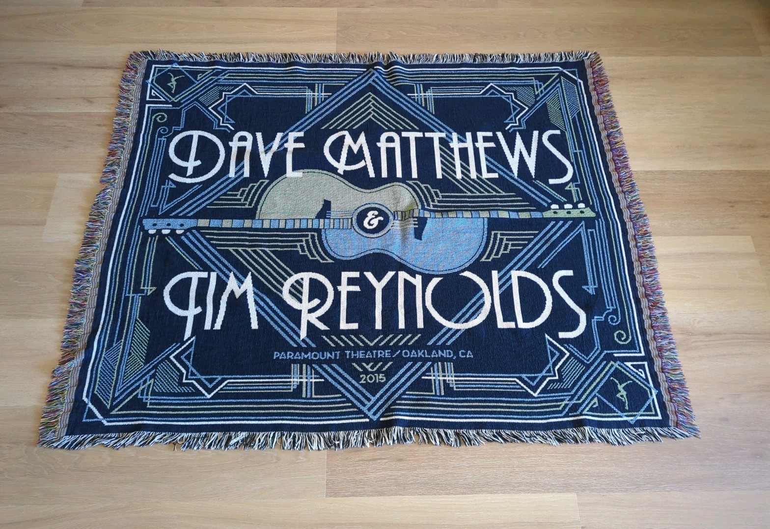 Dave Matthews & Tim Reynolds Throw Blanket Oakland CA Paramount Theatre 2015