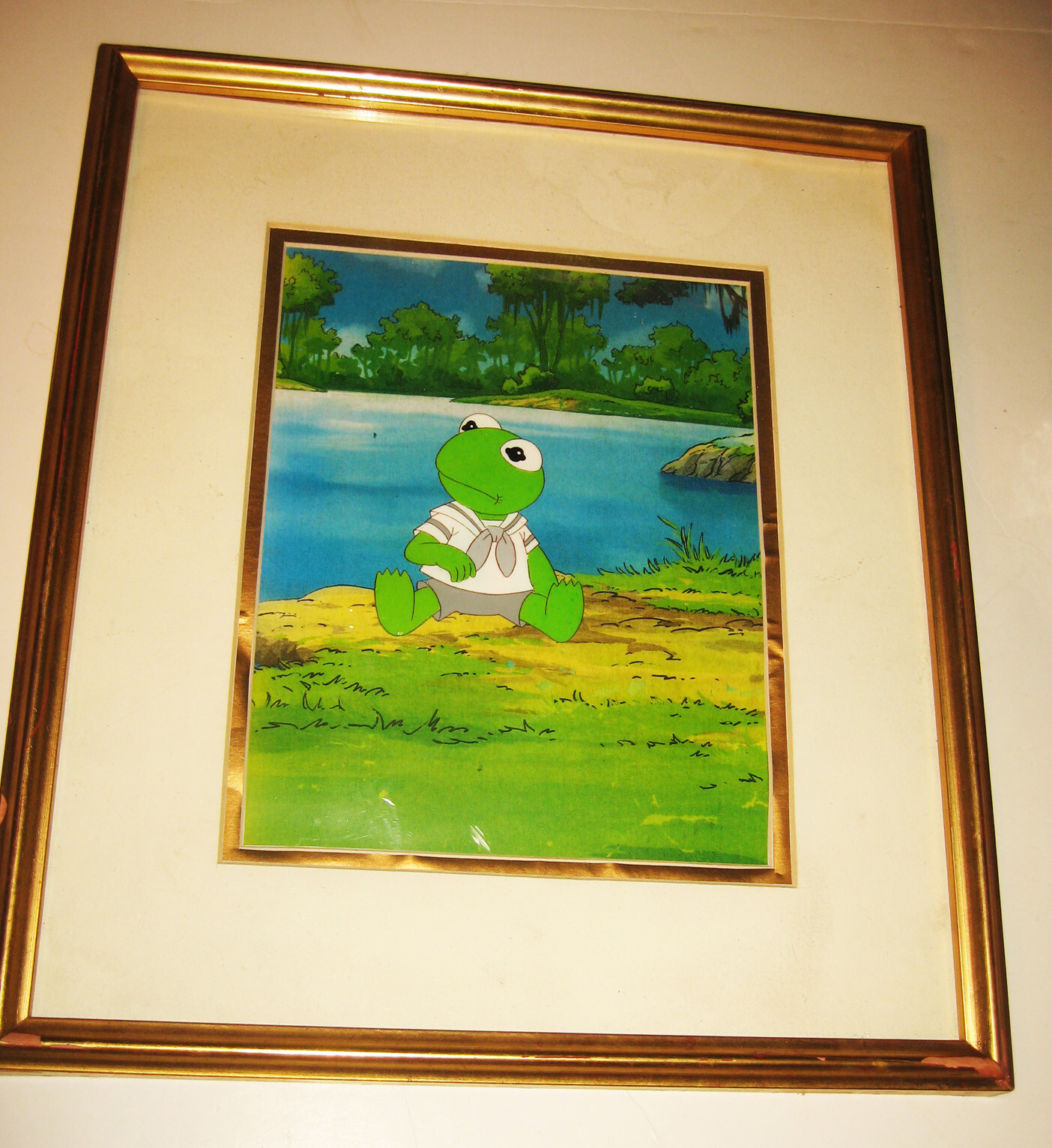 JIM HENSON Studio Framed & Released KERMIT the FROG Animation Cell Dated 1988