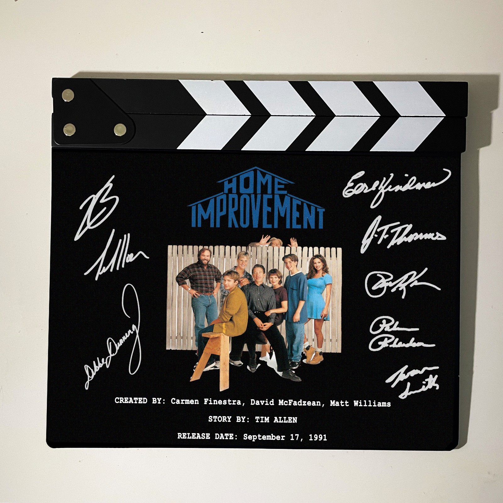 Home Improvement Facsimile Signed TV Clapboard – 90s Sitcom Memorabilia Decor