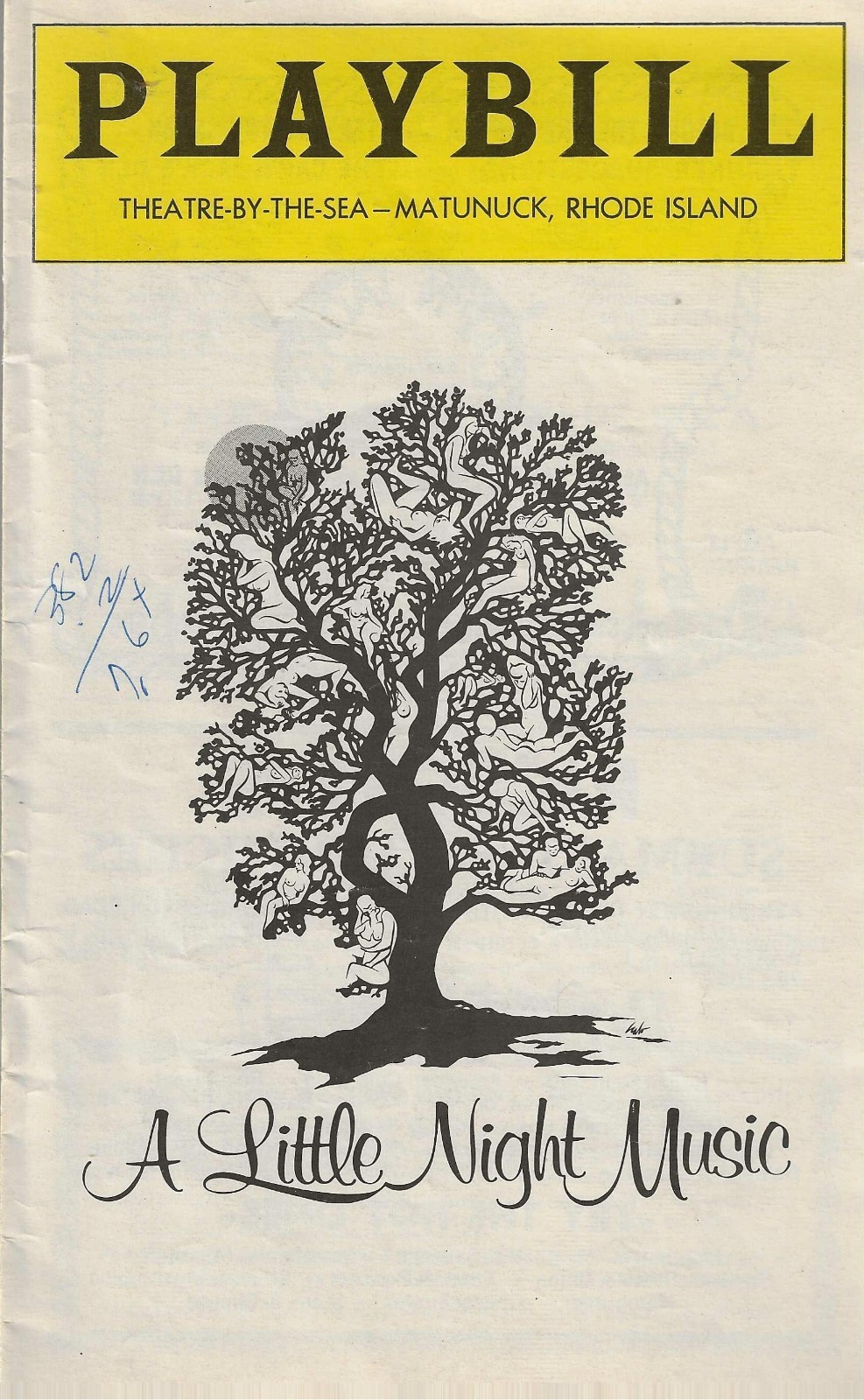 Playbill Theatre By The Sea, Matunuck, R.I. A little Night Music June 1975
