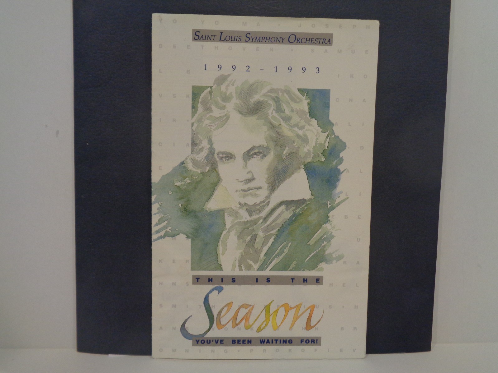 St. Louis Symphony Orchestra Program 1992-1993 Season Program.