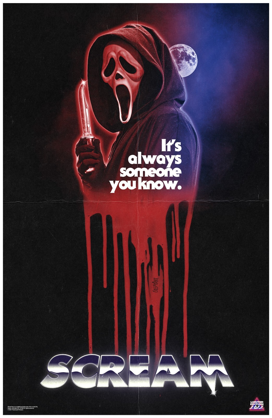 2022 Scream Movie Poster 11X17 Sidney Prescott Dewey Woodsboro 🔪🚨🍿