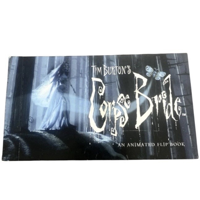 Vtg Flip Book Tim Burton Corpse Bride 2005 Movie Promo Gothic Halloween WB