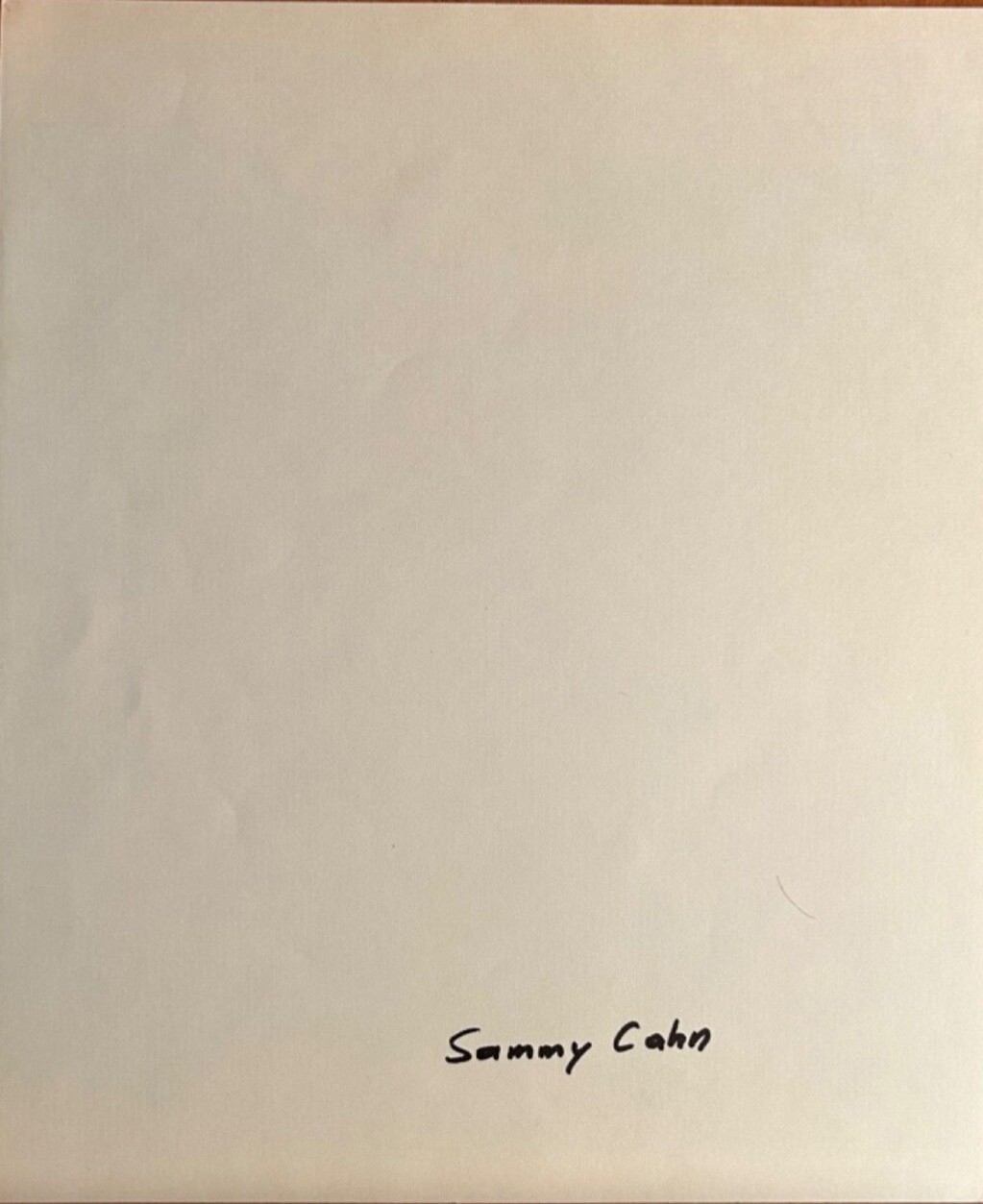 SAMMY CAHN—SIGNED PHOTO—Lyricist:4 Oscars+22 Noms—Let it Snow•High Hopes•Sinatra