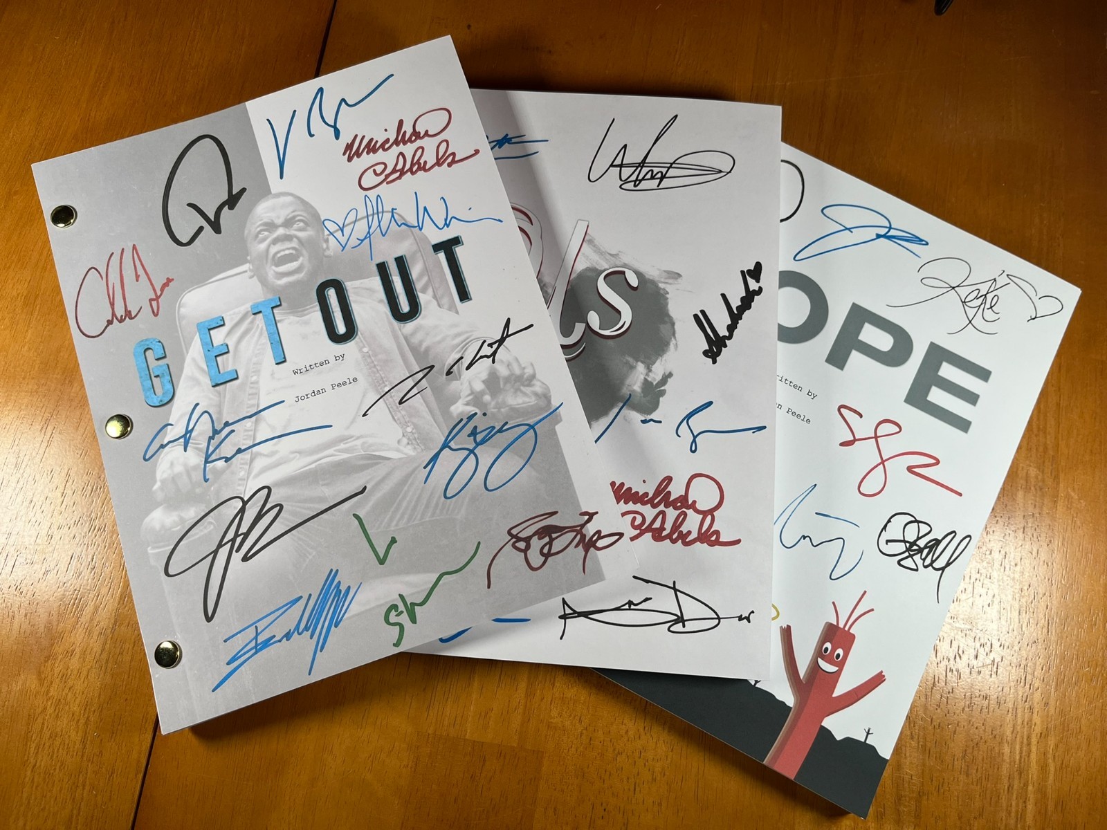 Jordan Peele Script Collection Signed- Autograph Reprints- Get Out, Us & Nope