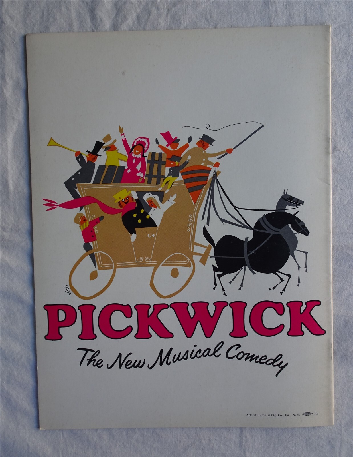 Pickwick Souvenir Program, Harry Secombe, Charlotte Rae, David Jones, Tour, 1965
