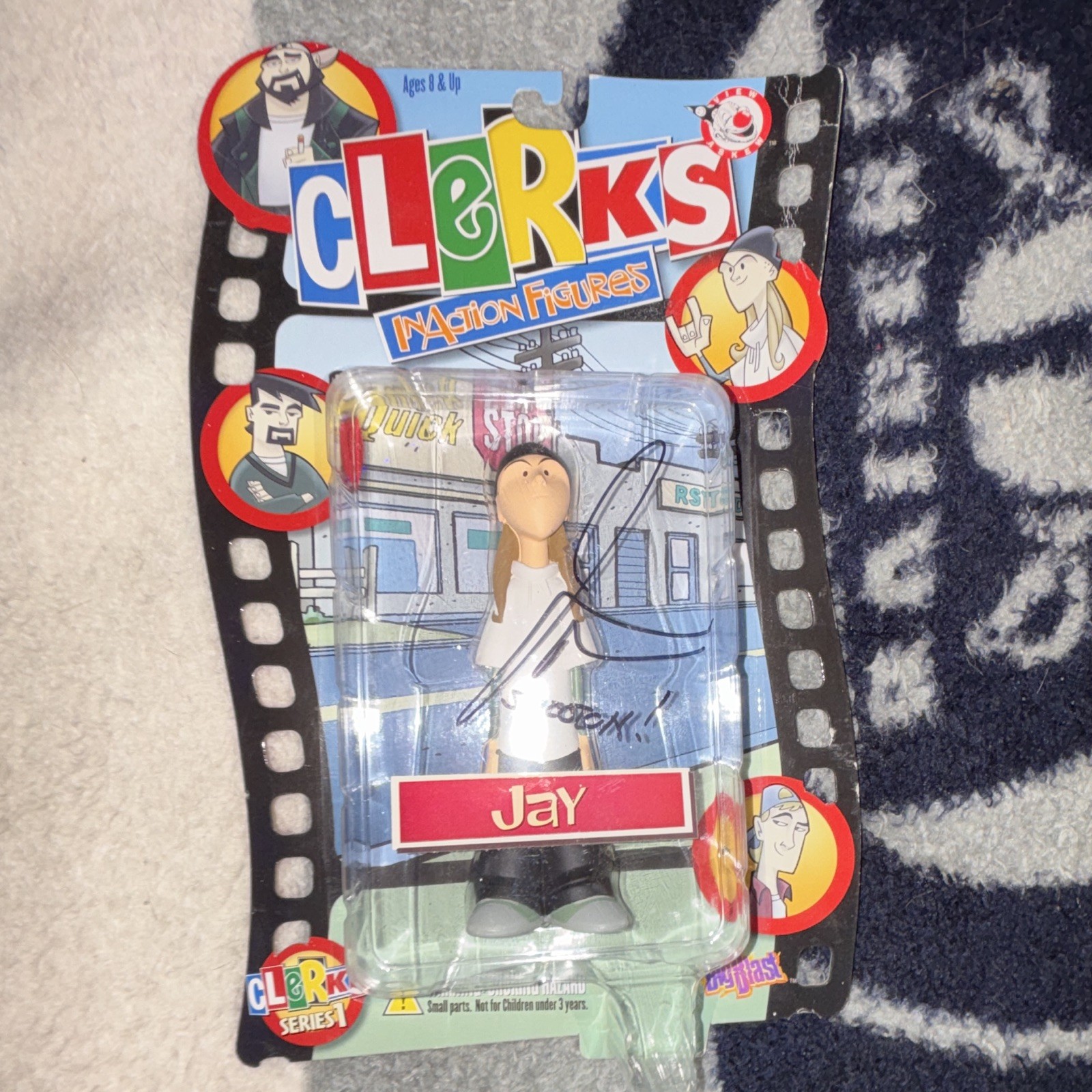 SIGNED! Clerks Jay Action Figure Sealed on Card Original Movie Collectible