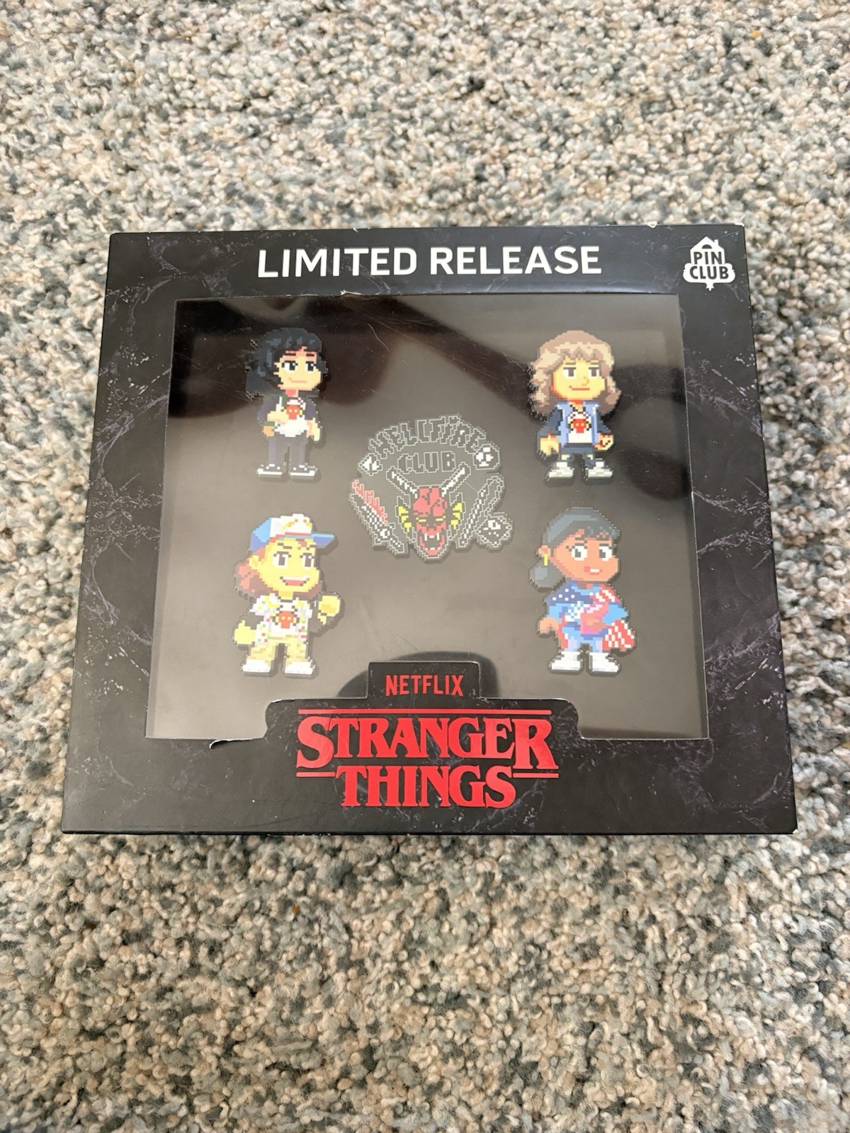 New Netflix Stranger Things 8-Bit Hellfire Club Pin Club Set 5 Pin Set