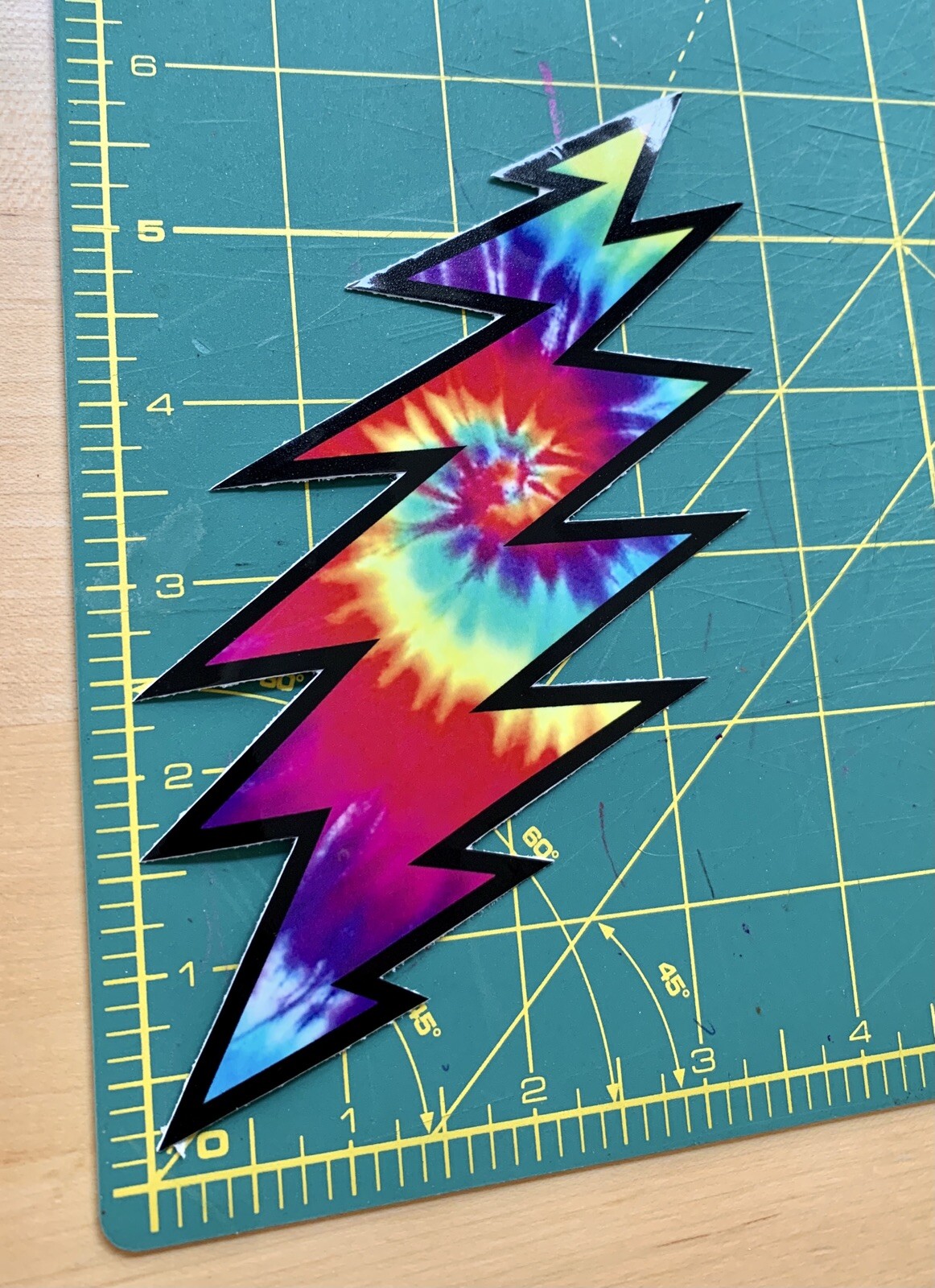 Grateful Dead Lightning Bolt Dye Vinyl Decal Sticker 6×4 in Jerry García A06B