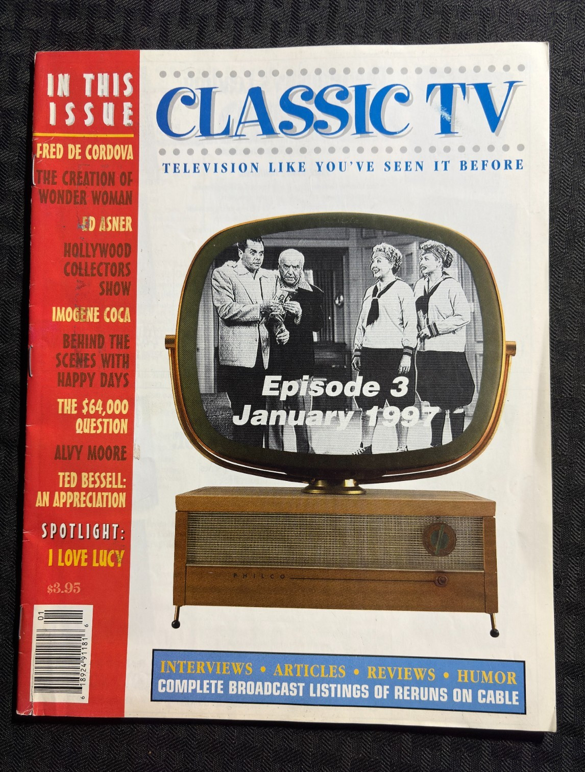 1997 CLASSIC TV Magazine #3 VG+ 4.5 I Love Lucy / Batman Original Series