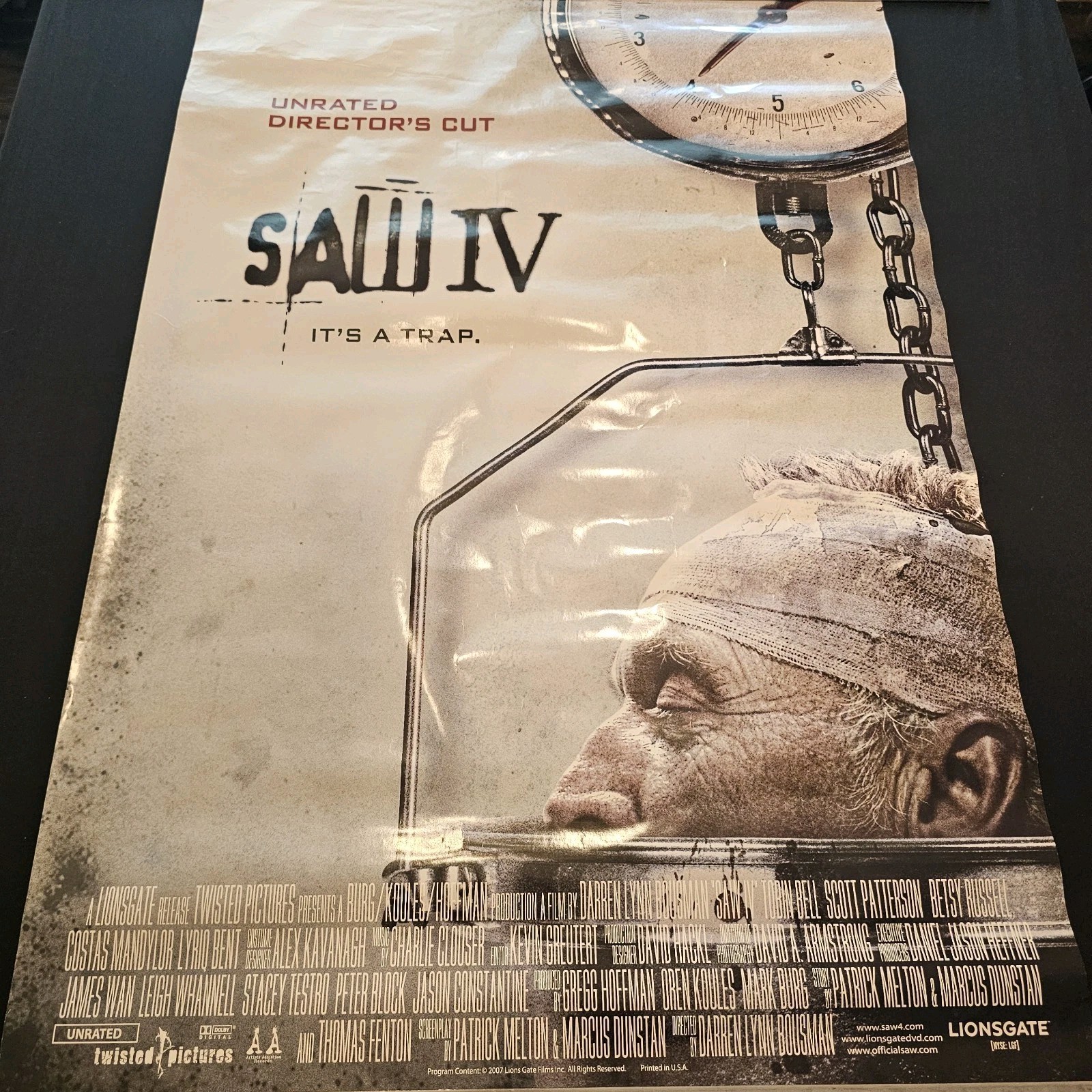 Saw 4 Saw IV 27 x 40 Movie 2007 Poster