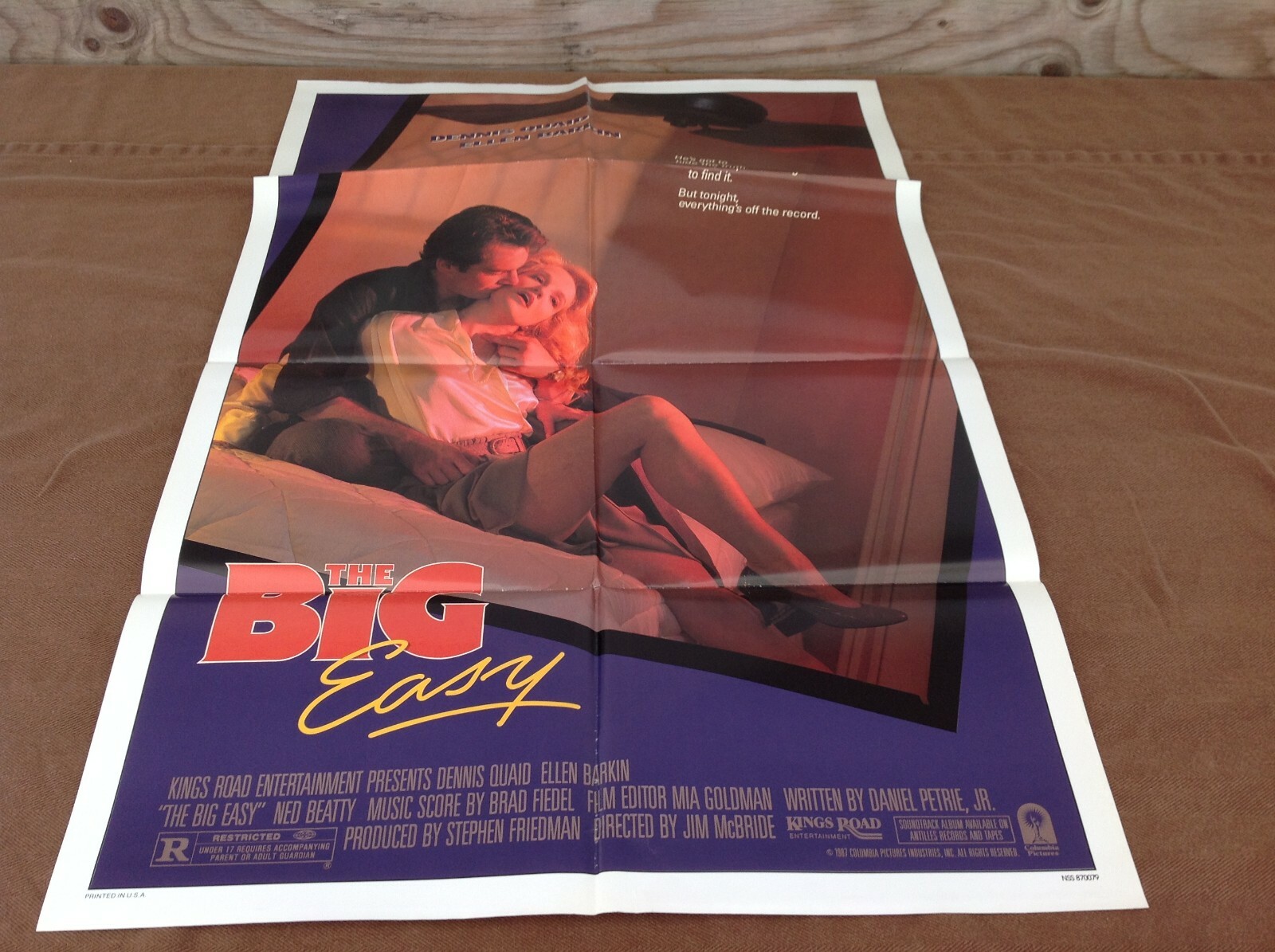 1987 The Big Easy Original Movie House Full Sheet Poster