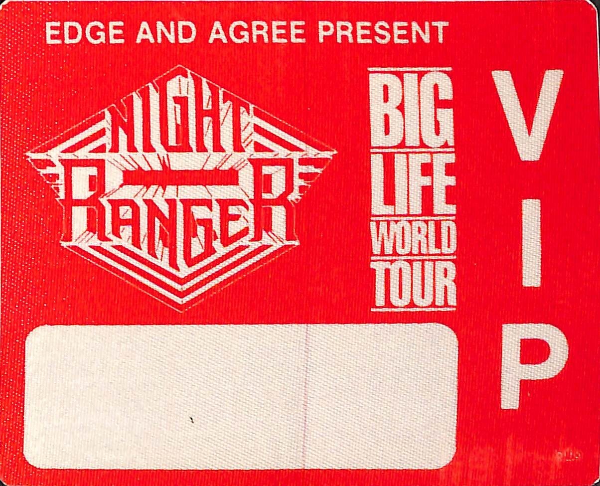 NIGHT RANGER, BIG LIFE WORLD CONCERT TOUR PASS, NEAR MINT, VIP