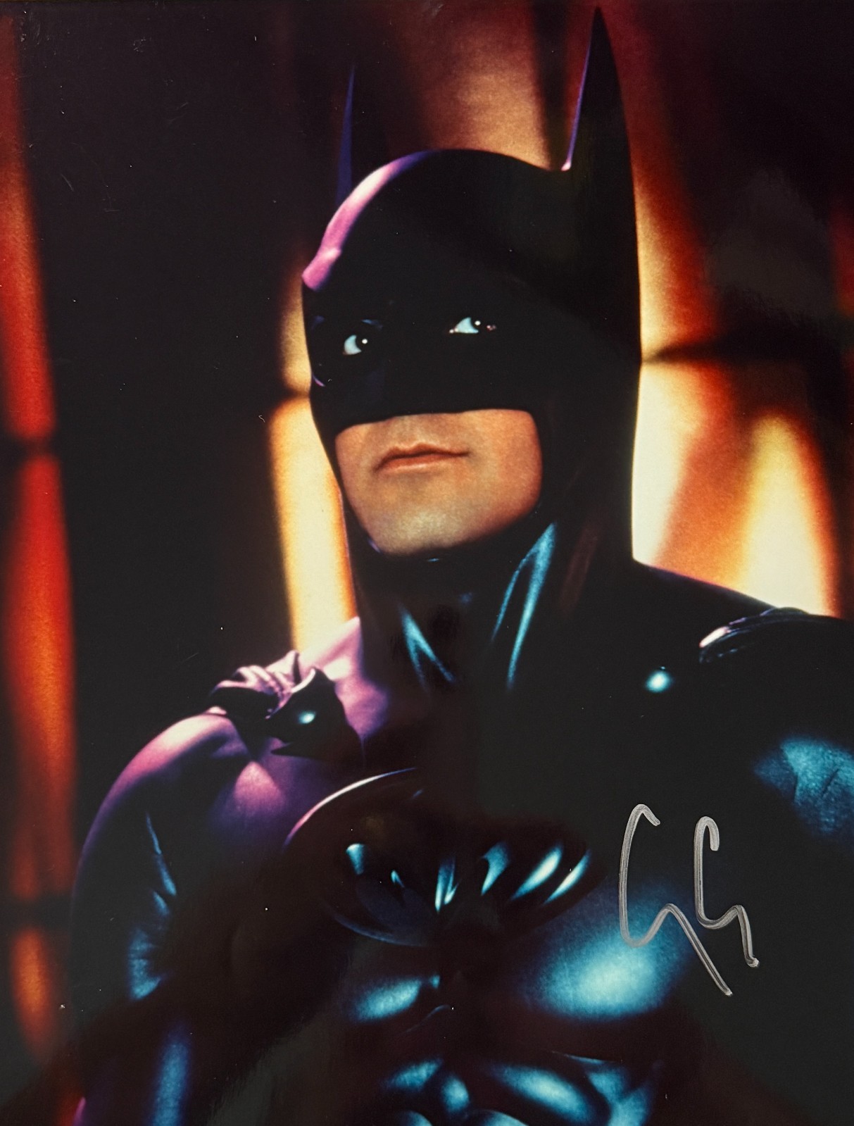 George Clooney Signed•Batman 8 x 10 Photo• TODD MUELLER AUTOGRAPHS COA