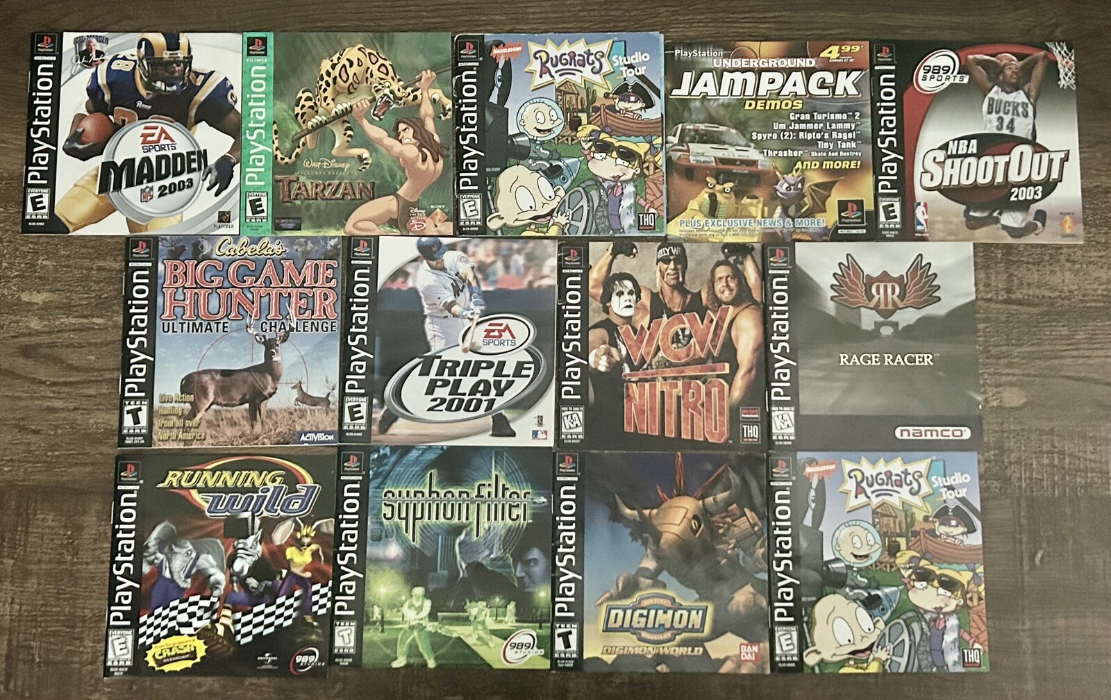 Lot Of 13 Playstation 1 Ps1 Manual Instruction Booklet Only Digimon WCW Rugrats