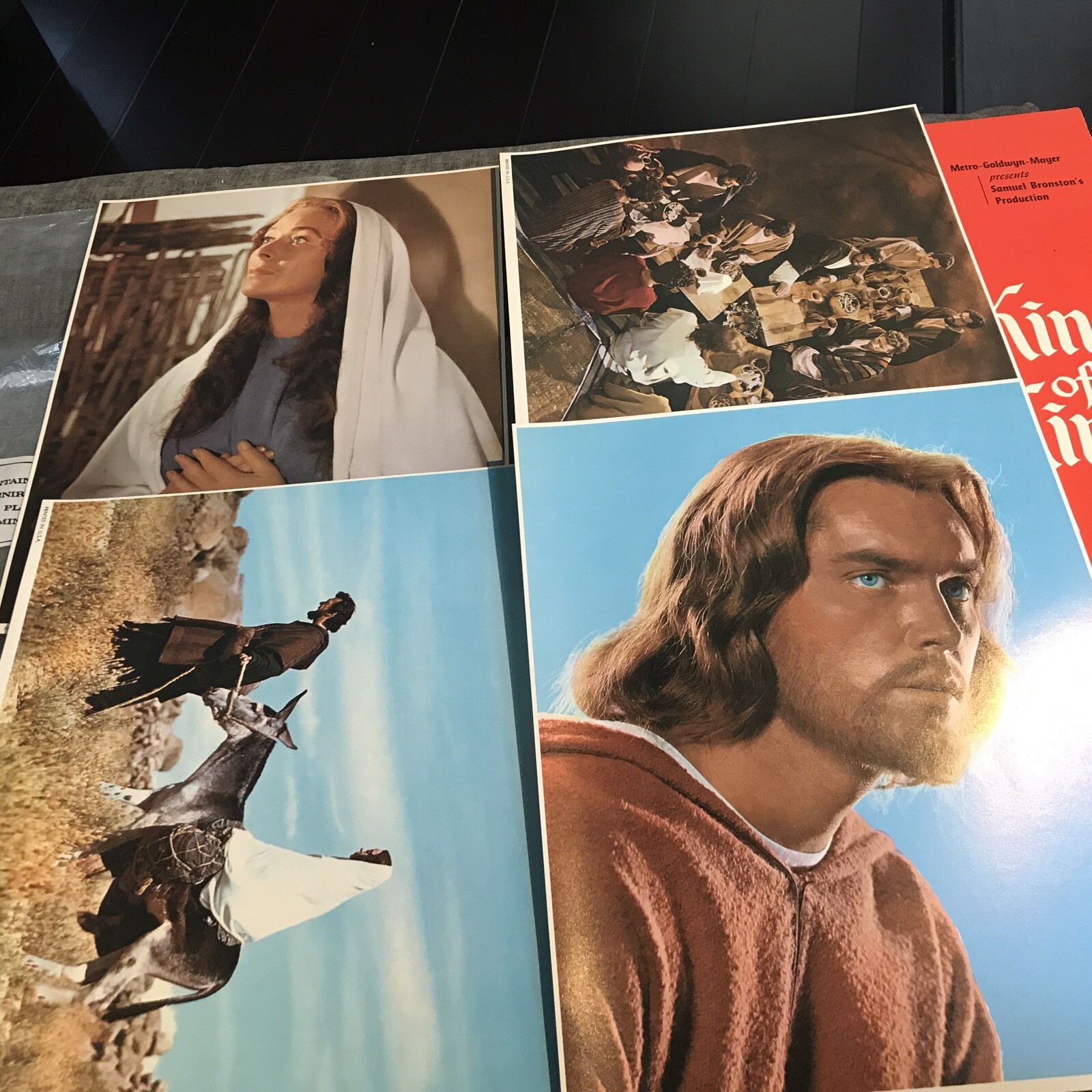 King Of Kings 1961 Soft Cover Souvenir Book With Ticket Stub, 4 Insert Plates