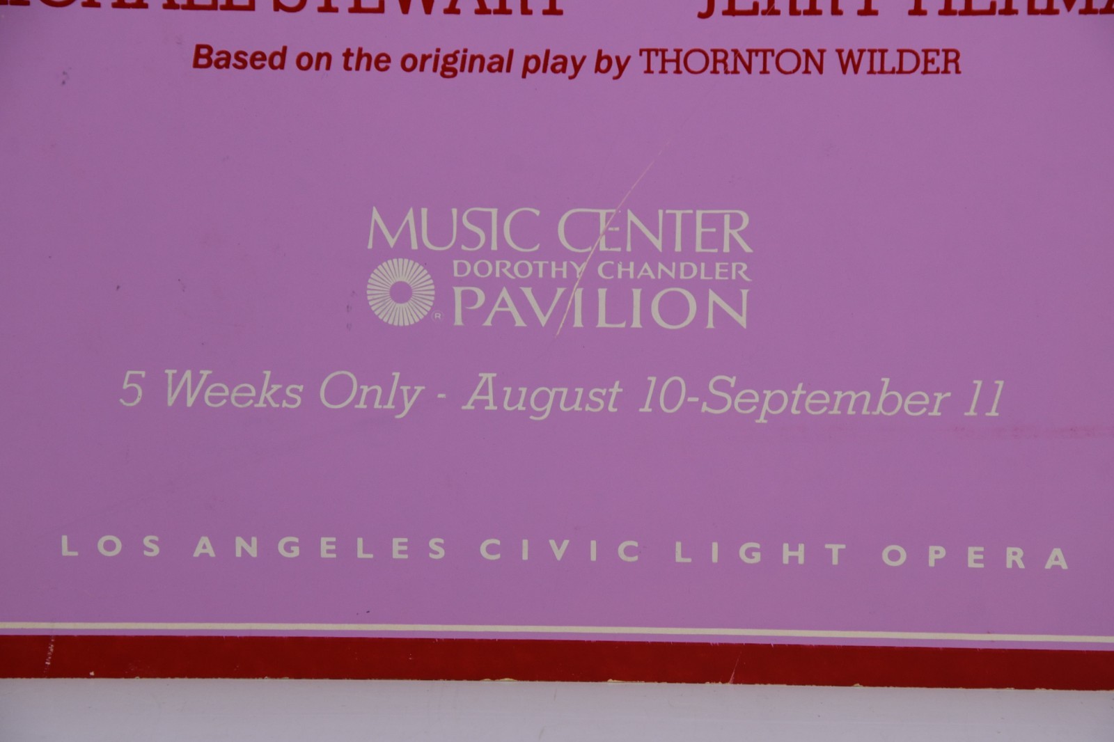 Carol Channing Hello Dolly! Window Theatre Card LA Music Center Pavilion Opera