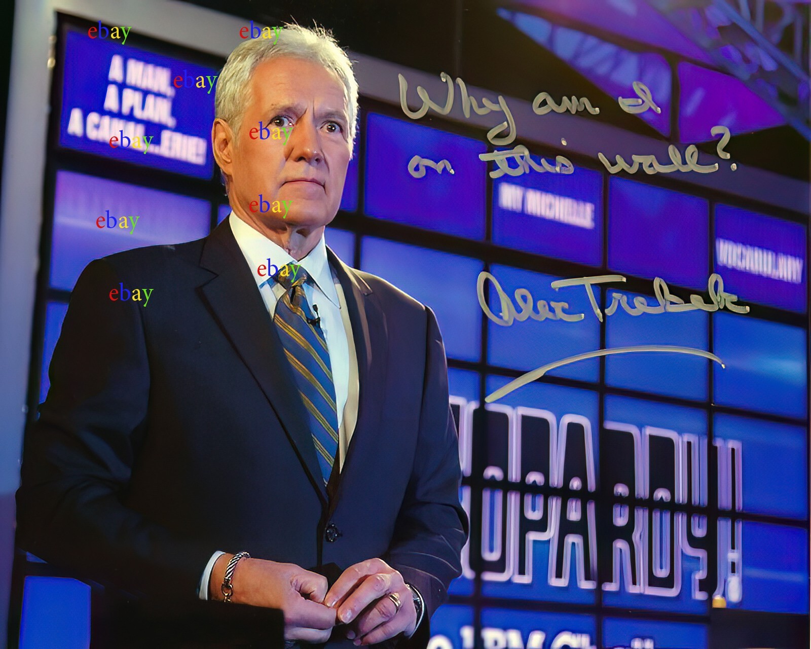 TV HOST ALEX TREBEK JEOPARDY Autographed Signed 8×10 Photo Reprint