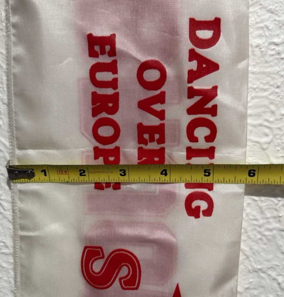VTG 1985 BRUCE SPRINGSTEEN Born In The USA European Tour Nylon 42″ Banner Scarf