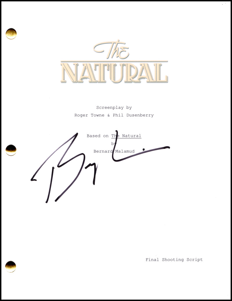 Barry Levinson Signed Autograph The Natural Full Movie Script Screenplay