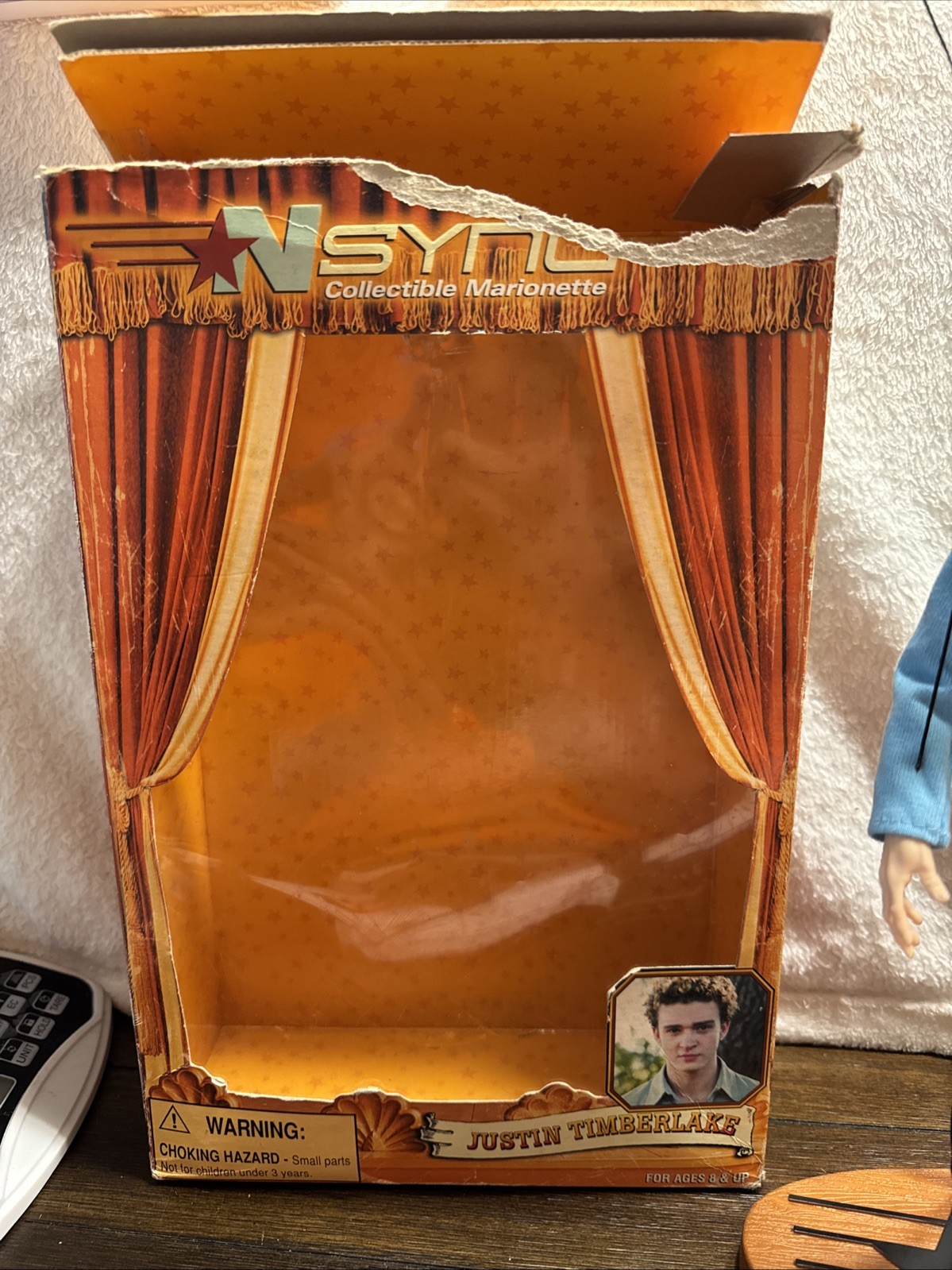 NSYNC Justin Timberlake Collectible Marionette Doll Living Toyz 2000 New In Box