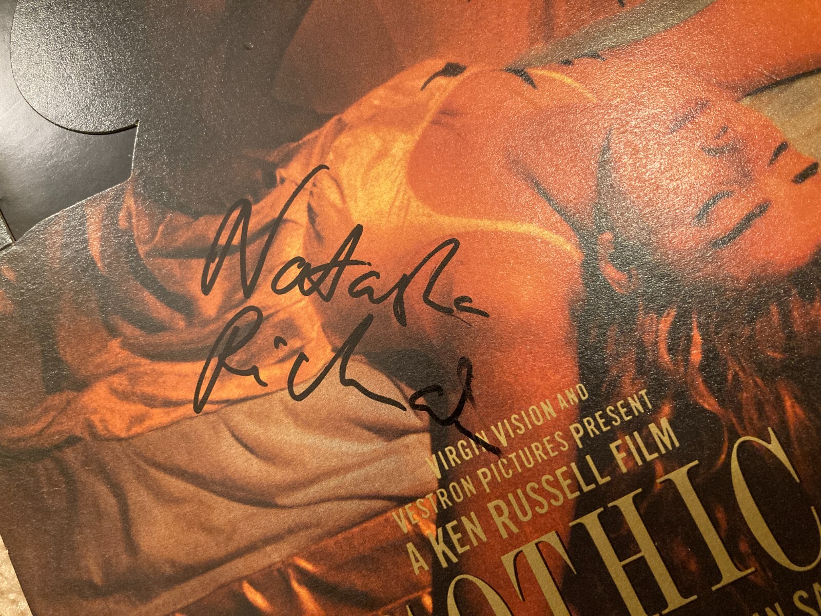 Natasha Richardson Signed Autographed 1986 Gothic Standee Display JG COA
