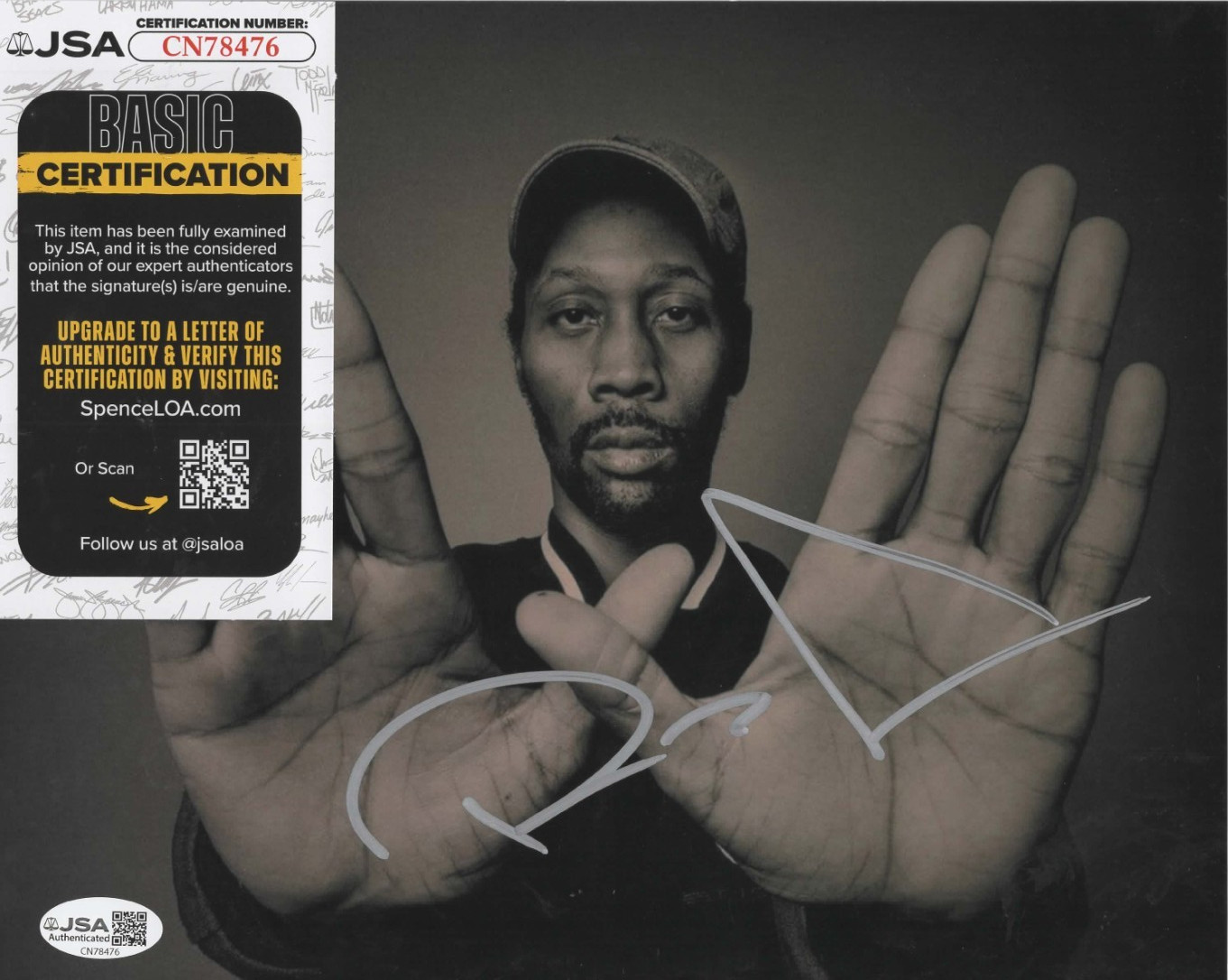 RZA Signed 8×10 Photo w/ JSA COA #CN78476 Wu-Tang Clan Robert Diggs
