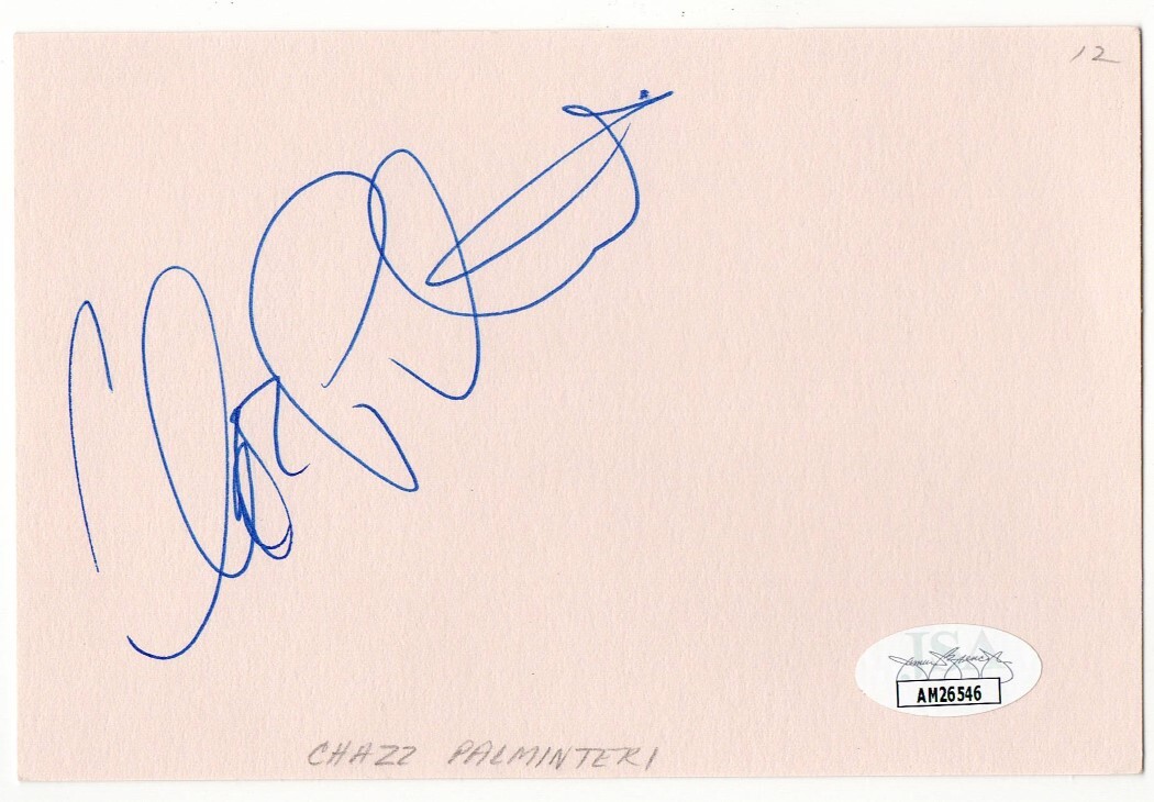 Chazz Palminteri Signed Autographed Index Card A Bronx Tale JSA AM26546