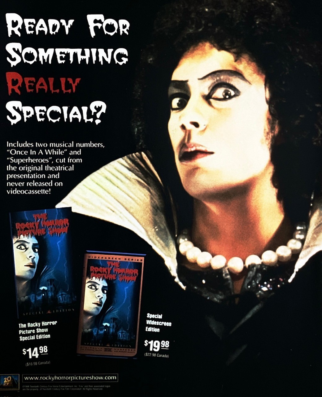 ROCKY HORROR MOVIE AD Original Vintage Print Ad PRINT AD ONLY 9″ x 11″