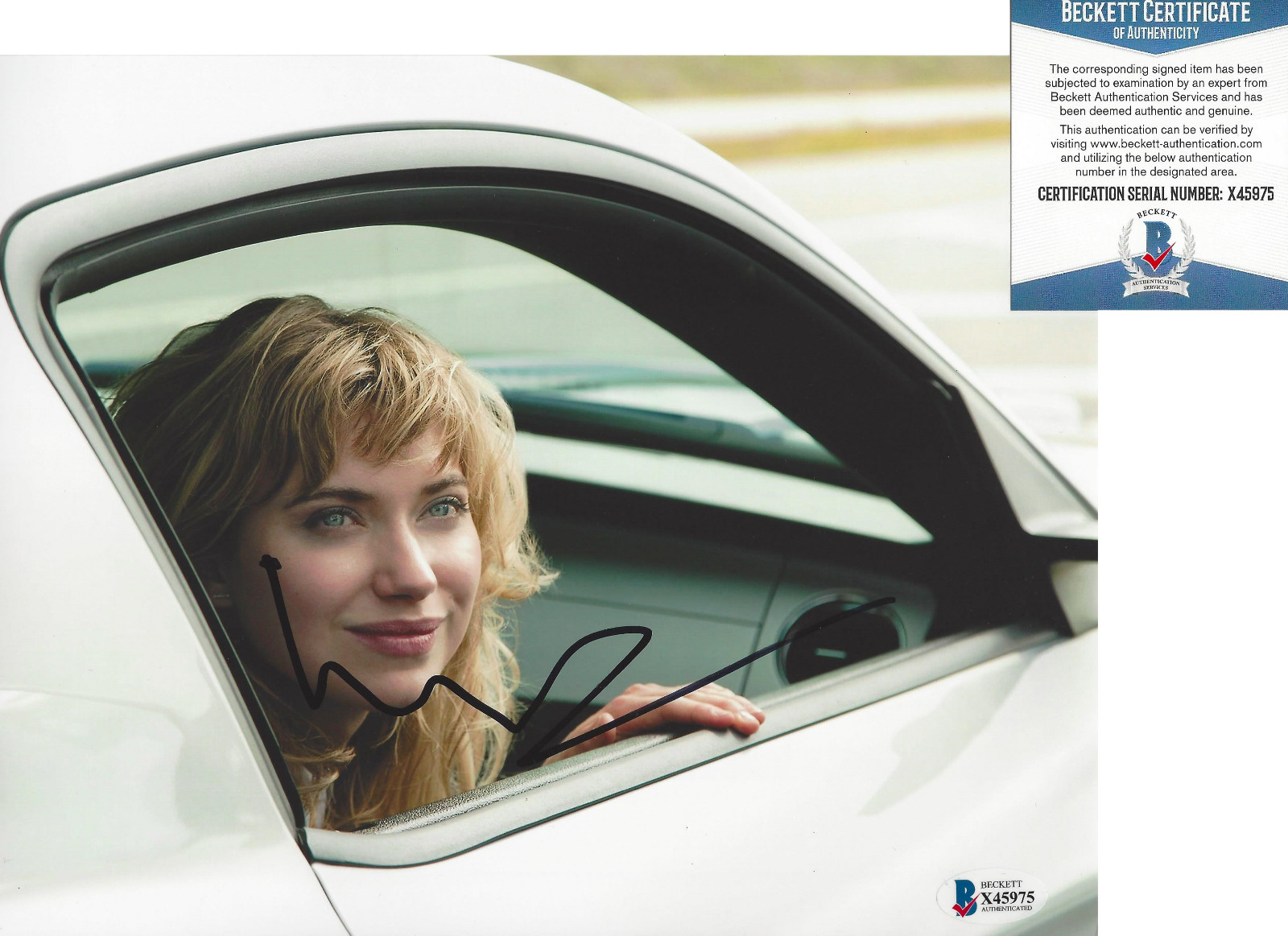 IMOGEN POOTS SIGNED NEED FOR SPEED 8×10 MOVIE PHOTO SEXY ACTRESS BECKETT BAS COA