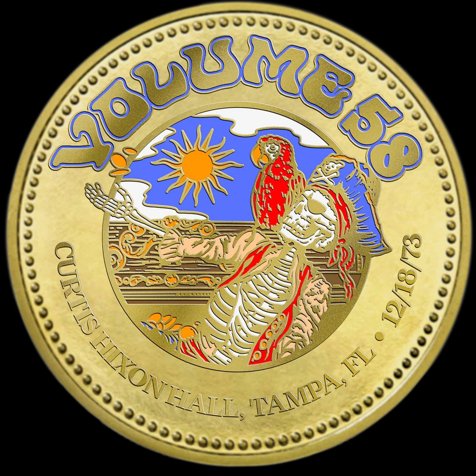Grateful Dead DAVE’S PICKS 58 CHALLENGE COIN #170/500 Sold Out NEW in Sealed Box