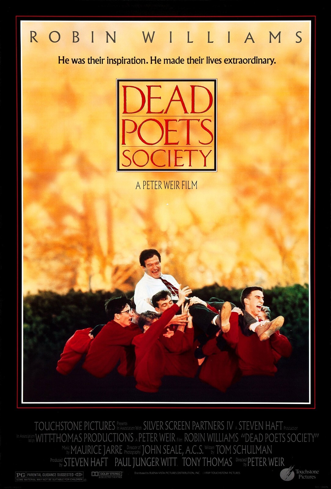 1989 Dead Poets Society Movie Poster 11X17 Robin Williams Ethan Hawke 📕🍿