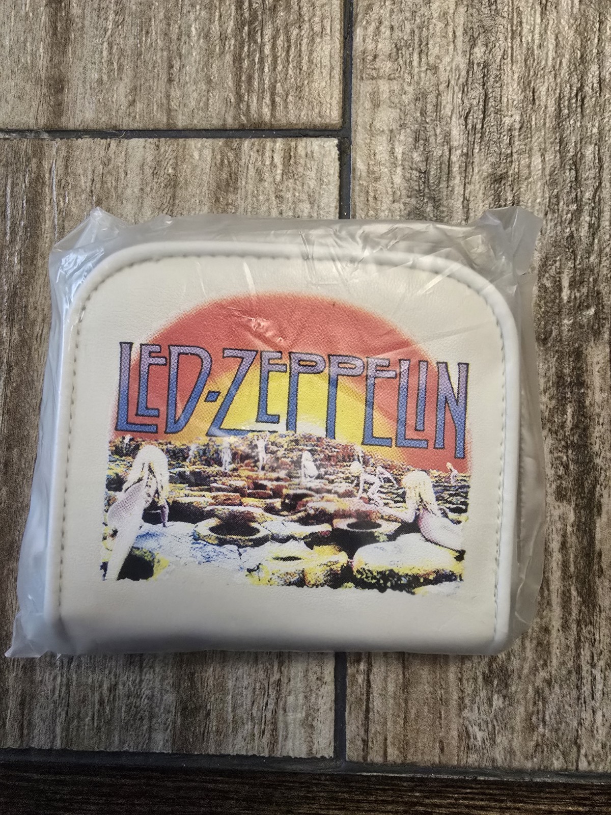 Led Zeppelin White Zip Wallet Coin Purse New Official Band Merchandise
