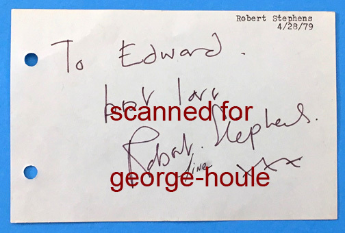 ROBERT STEPHENS – SIGNED – SHERLOCK HOLMES – MAGGIE SMITH